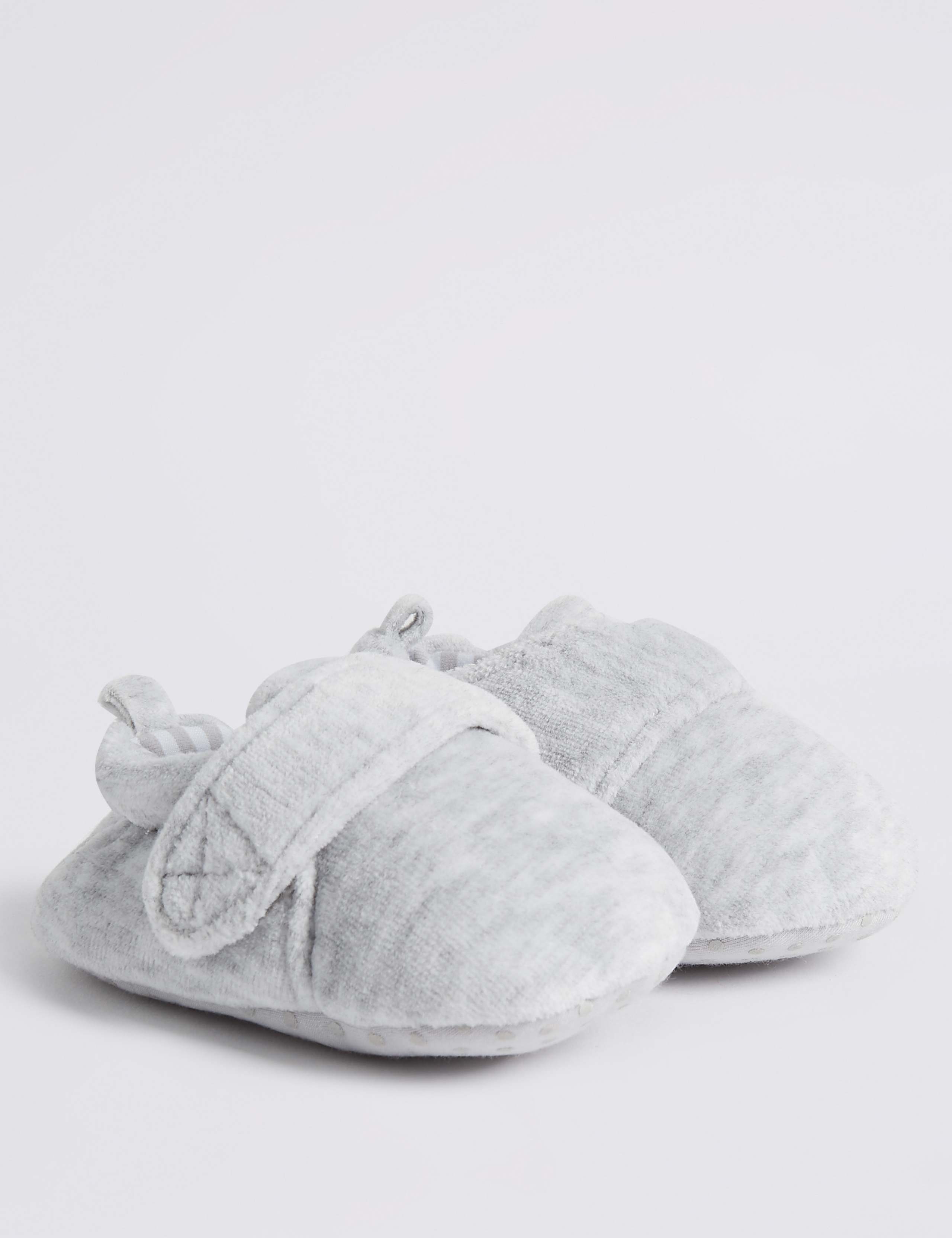 Baby Padded Riptape Slippers (0-18 Mths) 1 of 4