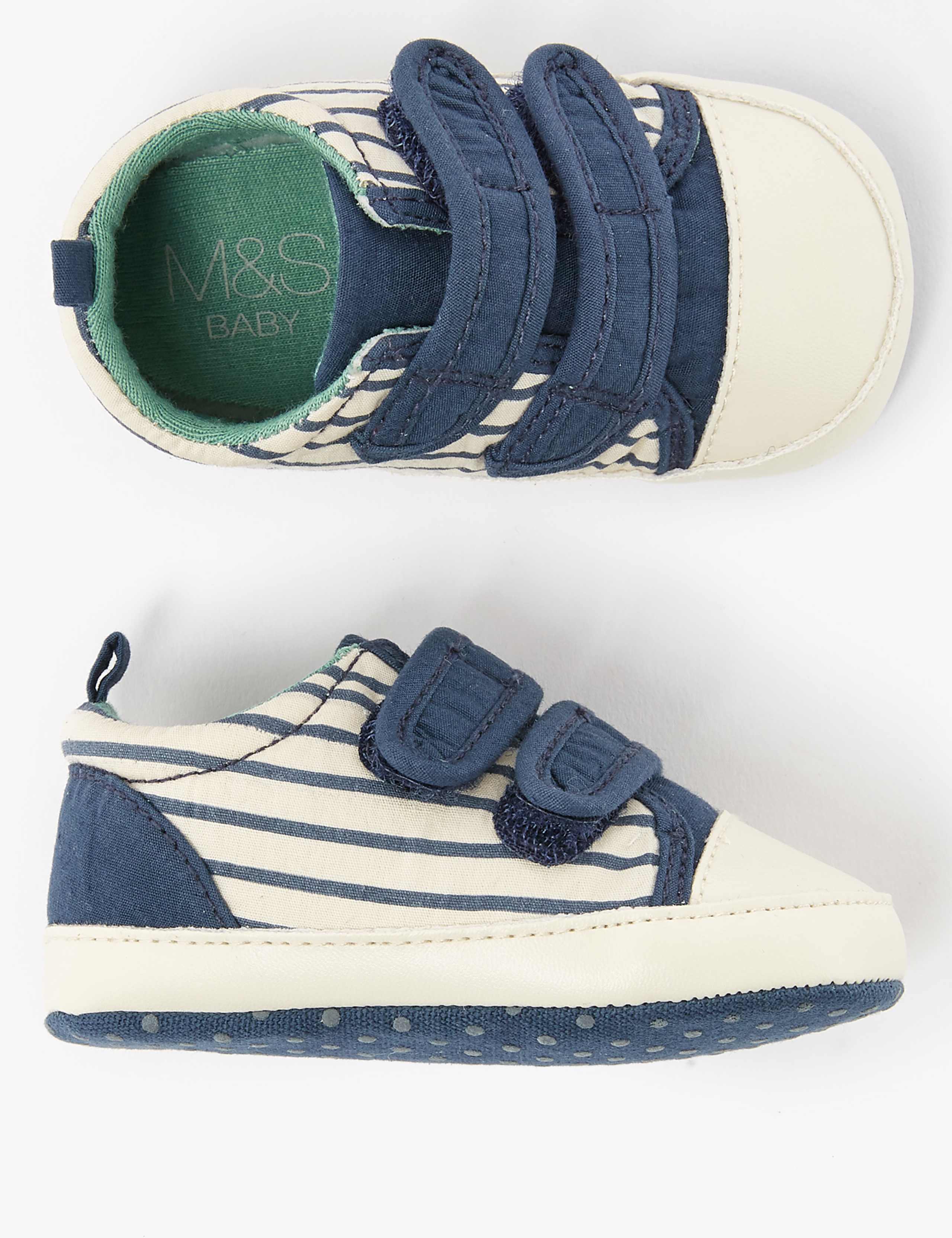 Baby Riptape Striped Trainers (0-3 Mths) 2 of 4