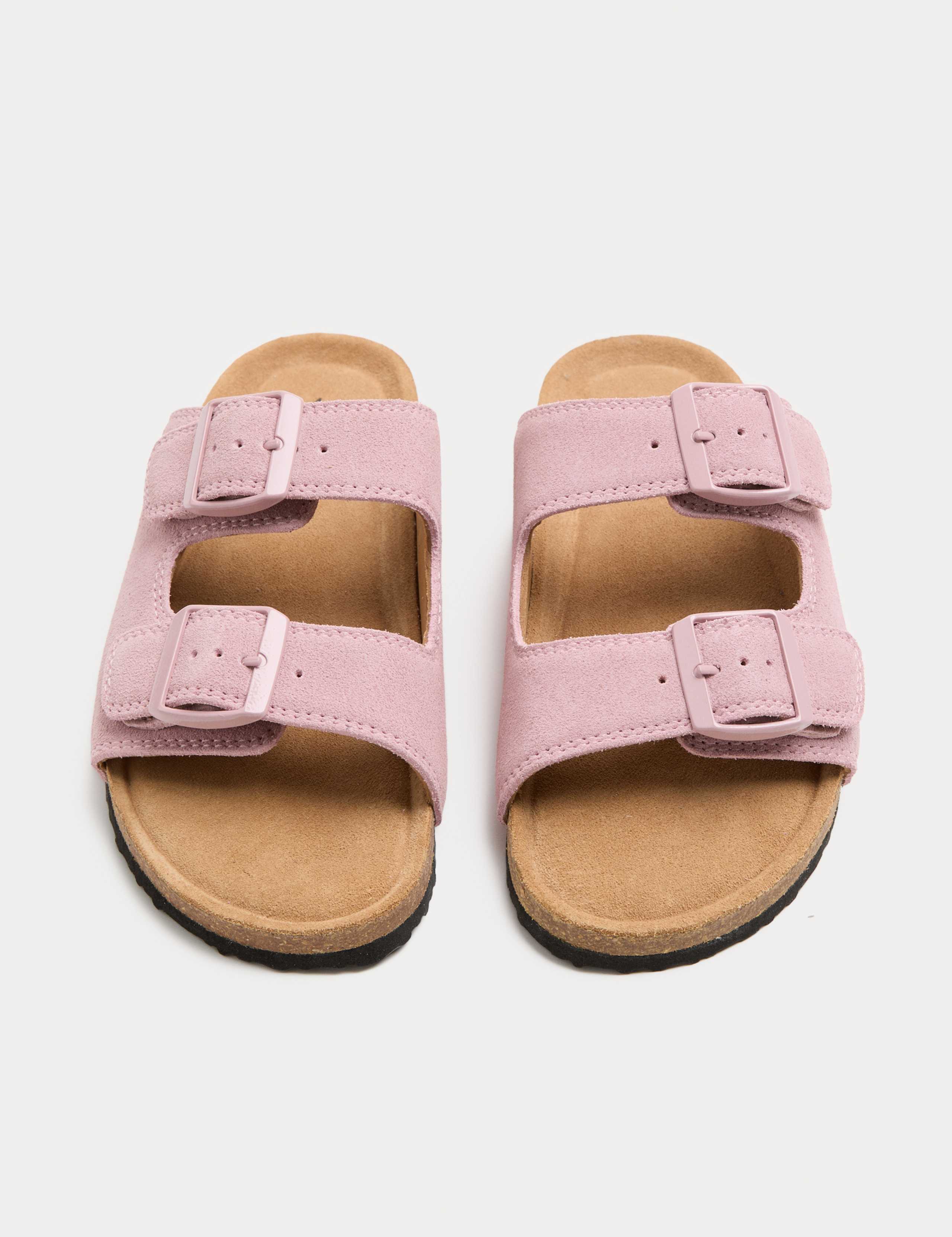 Kids' Suede Double Buckle Footbed Sandals (3 Large-7 Large) 1 of 3