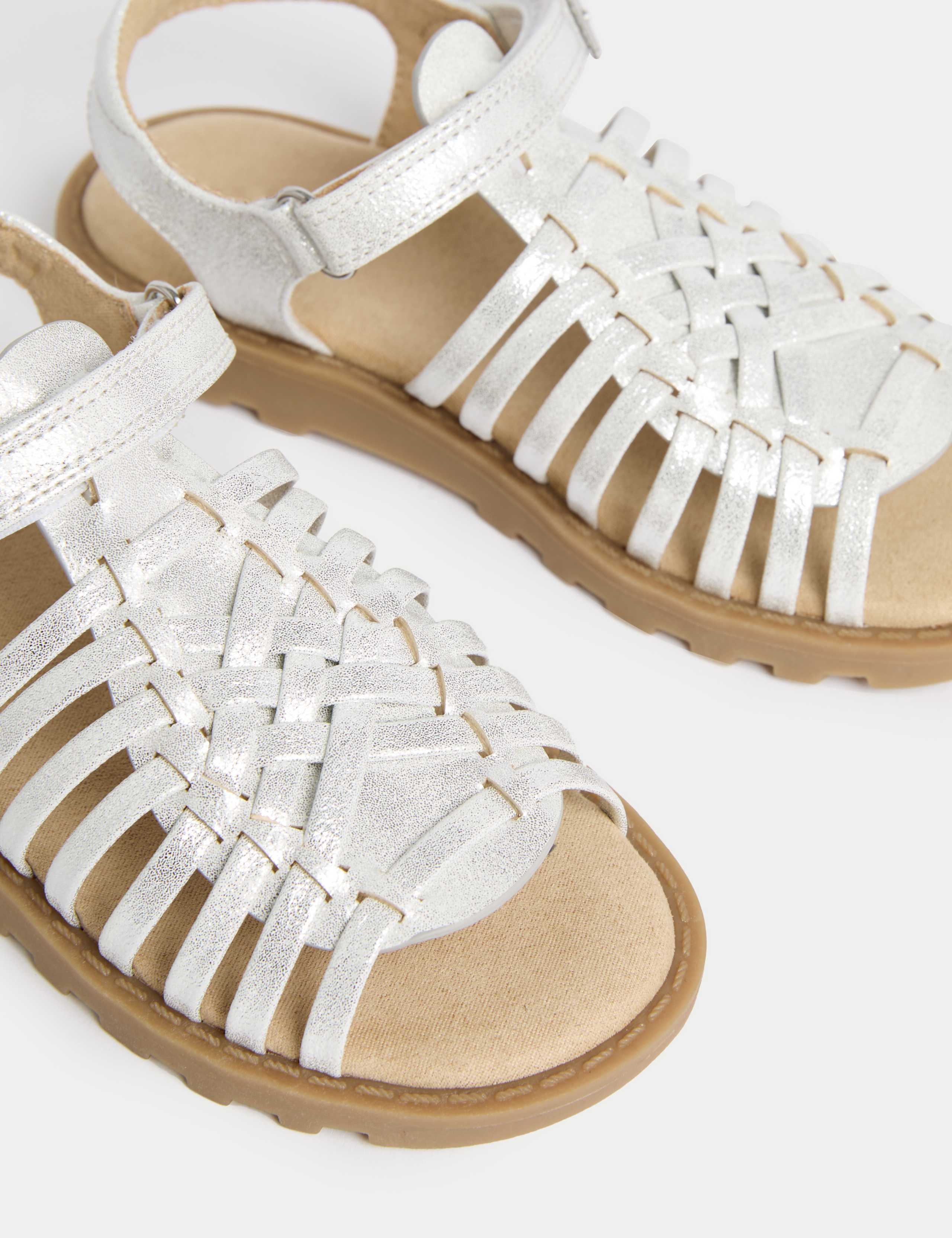 Kids' Metallic Strappy Sandals (4 Small-2 Large) 3 of 4