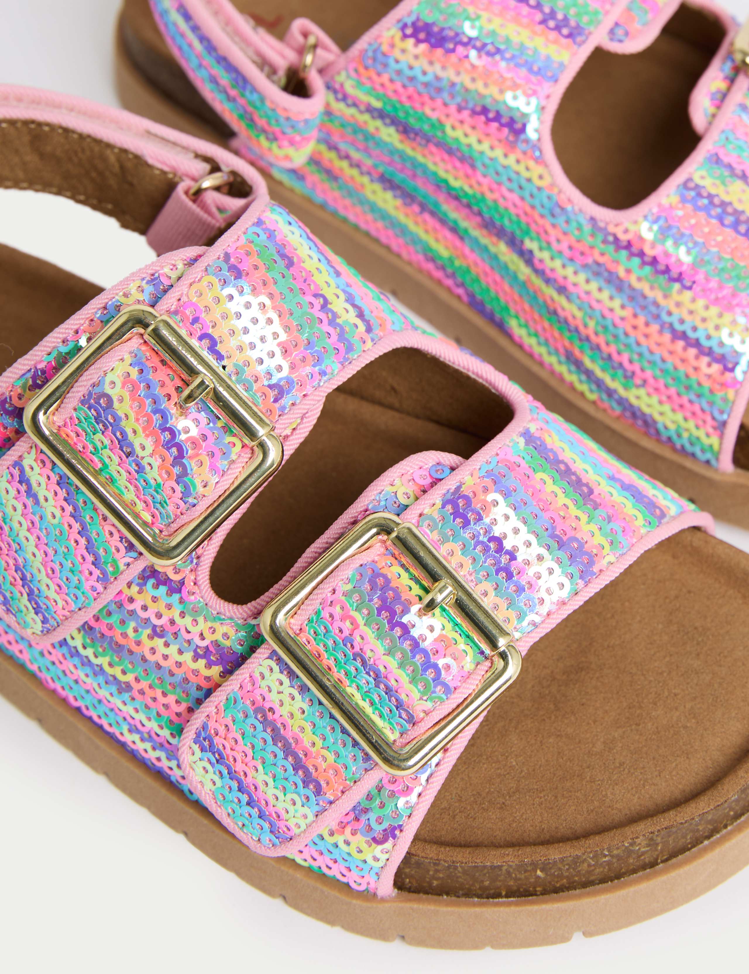 Kids' Shimmer Footbed Sandals (4 Small-2 Large) 3 of 4