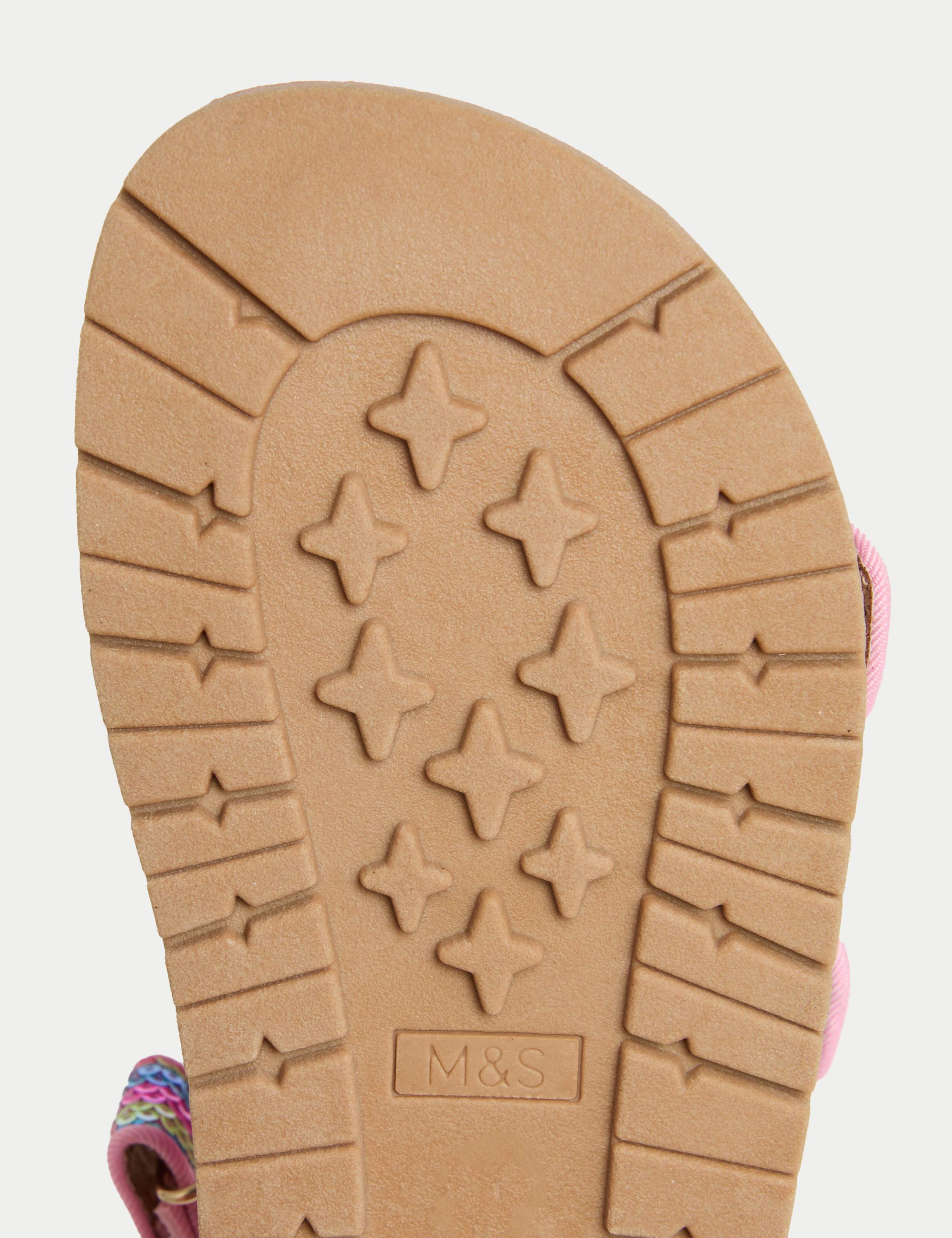 Kids' Shimmer Footbed Sandals (4 Small-2 Large) 4 of 4