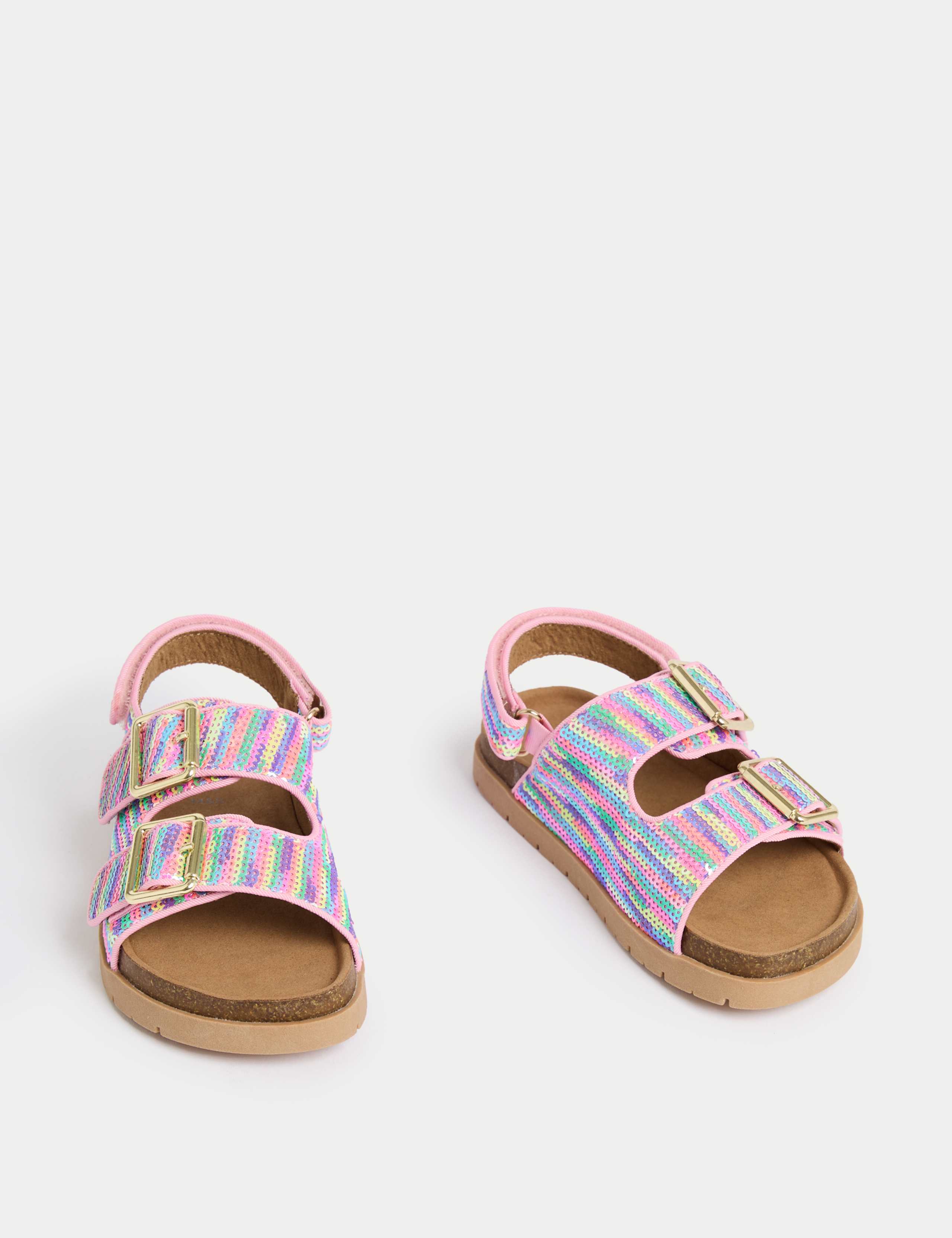 Kids' Shimmer Footbed Sandals (4 Small-2 Large) 2 of 4