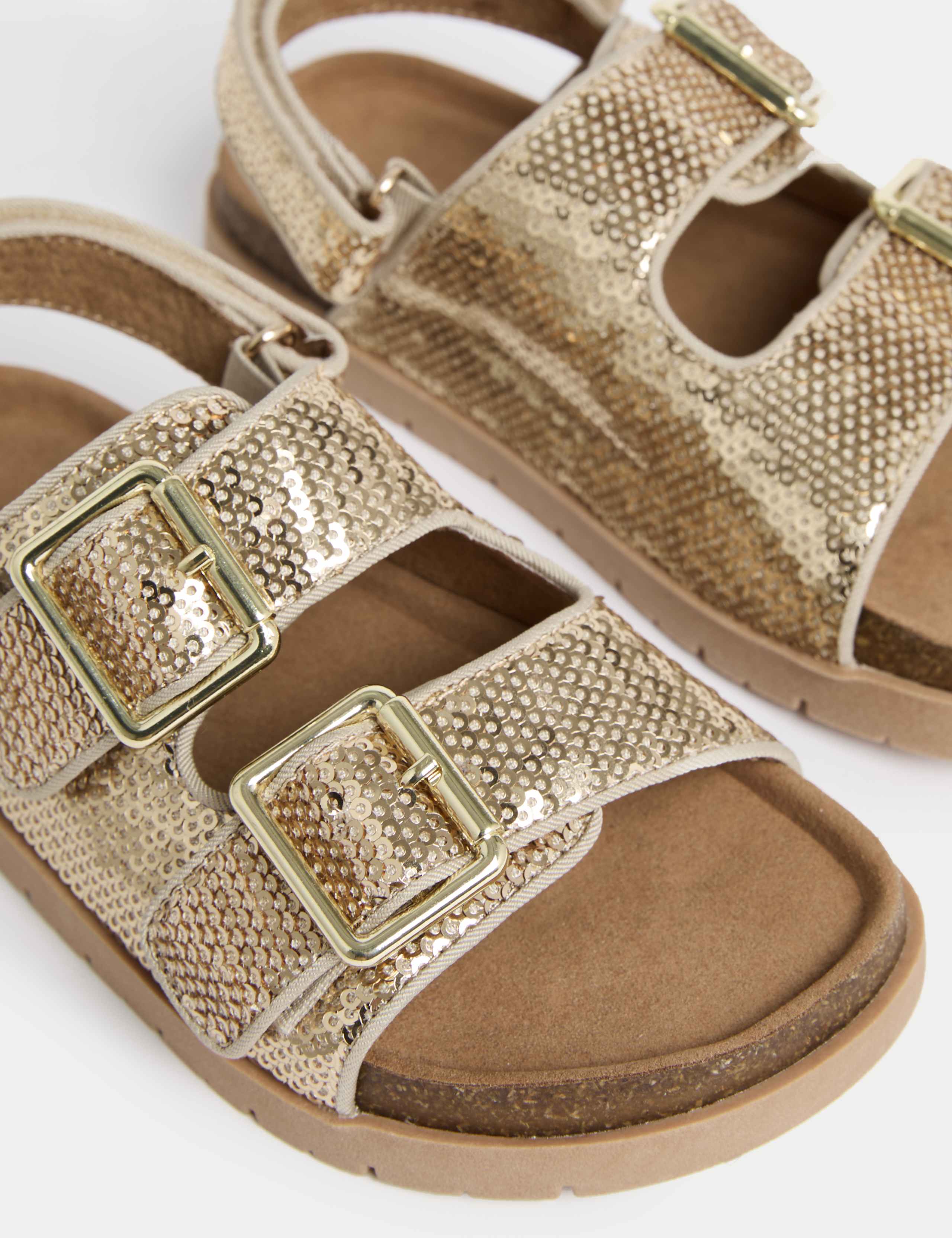 Kids' Shimmer Footbed Sandals (4 Small-2 Large) 3 of 4