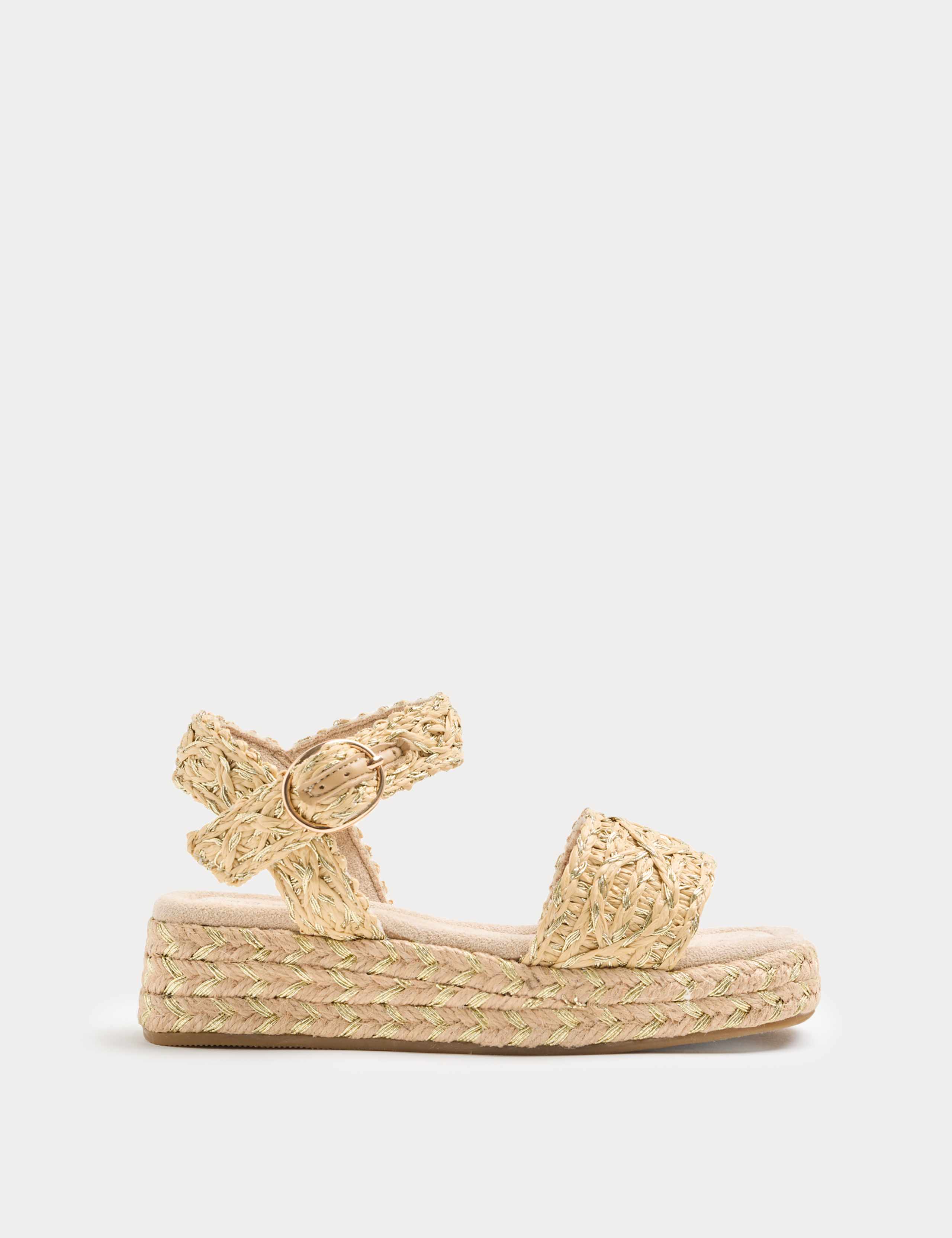 Kids' Raffia Wedge Sandals (10 Small - 6 Large) 2 of 3