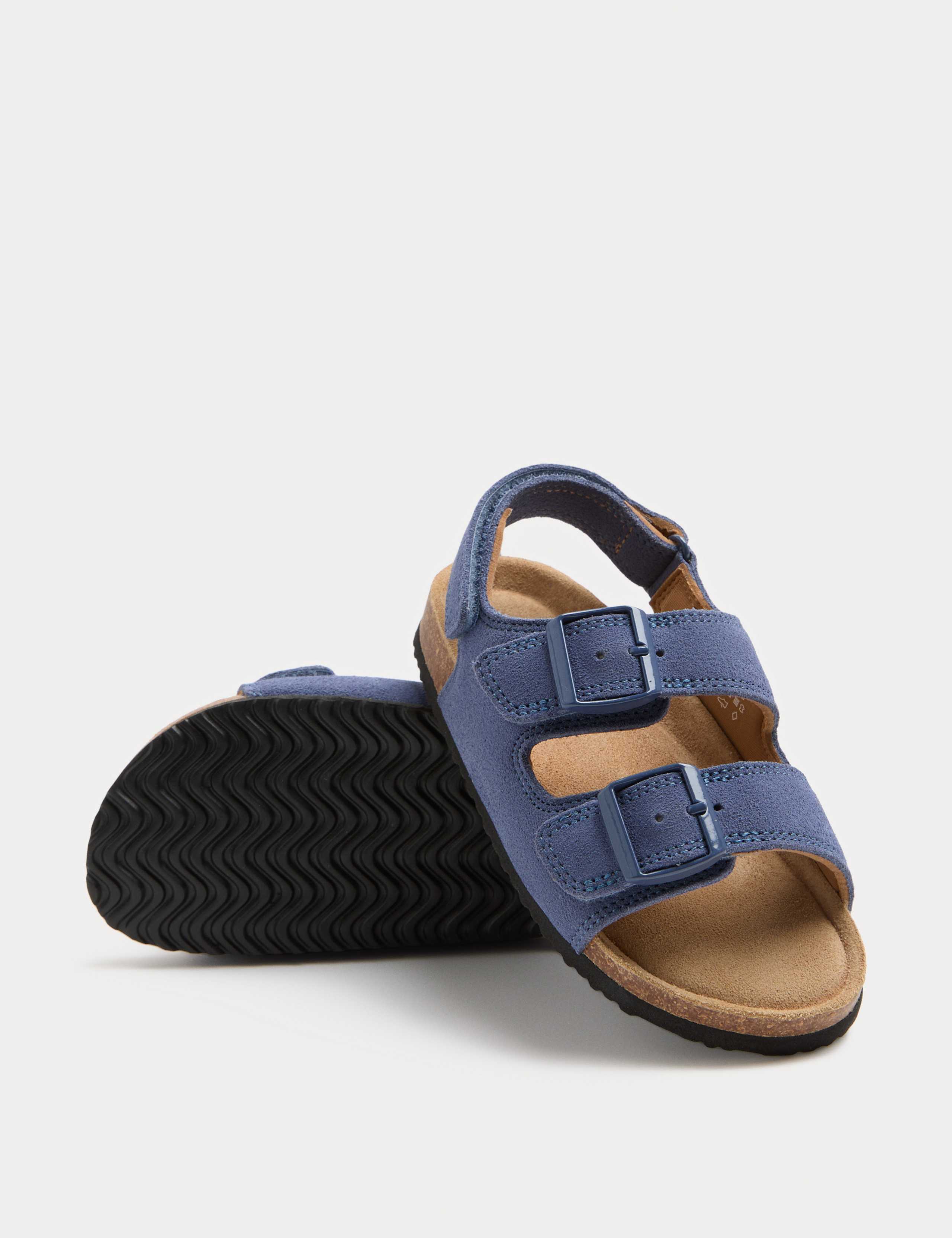 Kids' Suede Double Buckle Footbed Sandals (4 Small-2 Large) 3 of 3