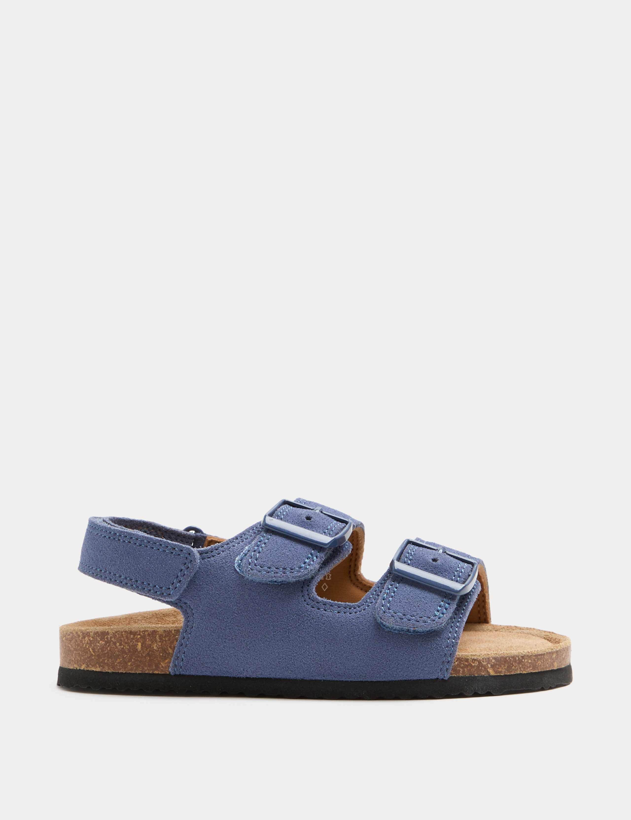 Kids' Suede Double Buckle Footbed Sandals (4 Small-2 Large) 2 of 3