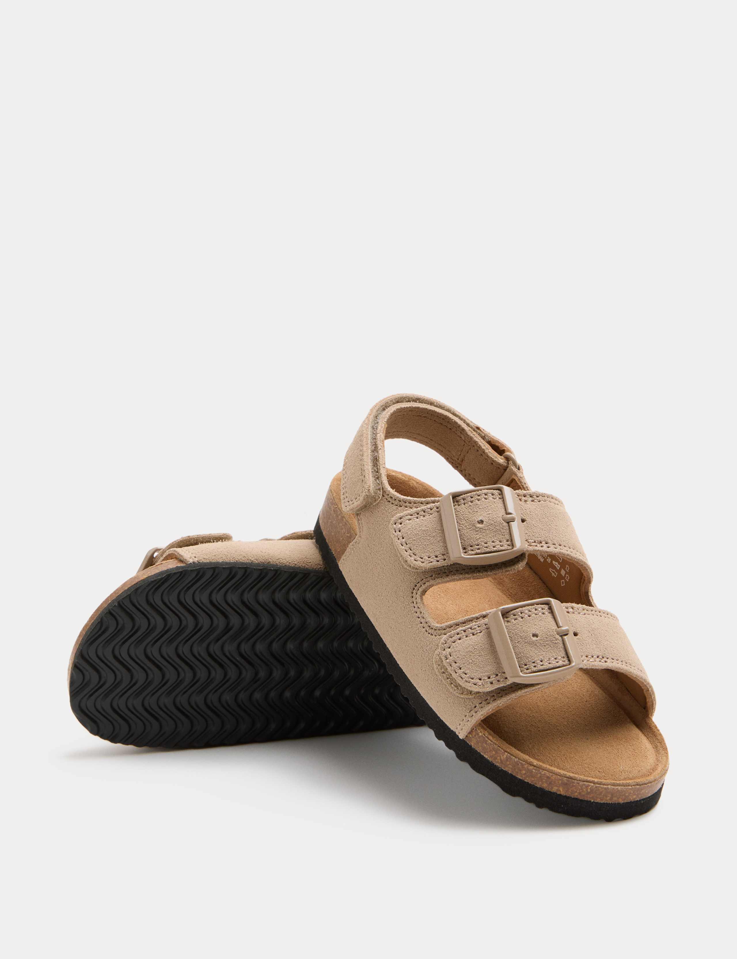 Kids' Suede Double Buckle Footbed Sandals (4 Small-2 Large) 3 of 3