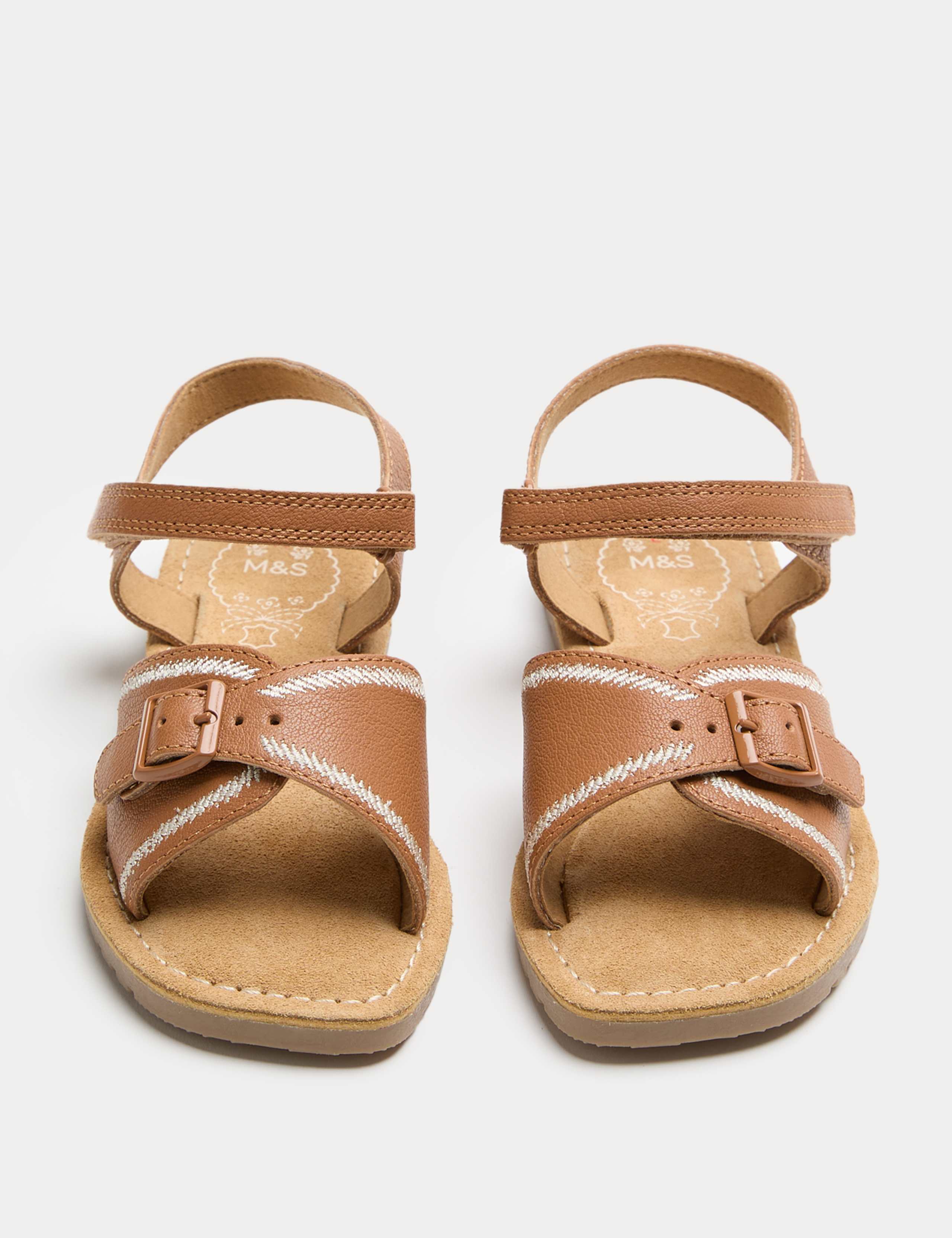Kids' Leather Buckle Sandals (4 Small-2 Large) 1 of 3