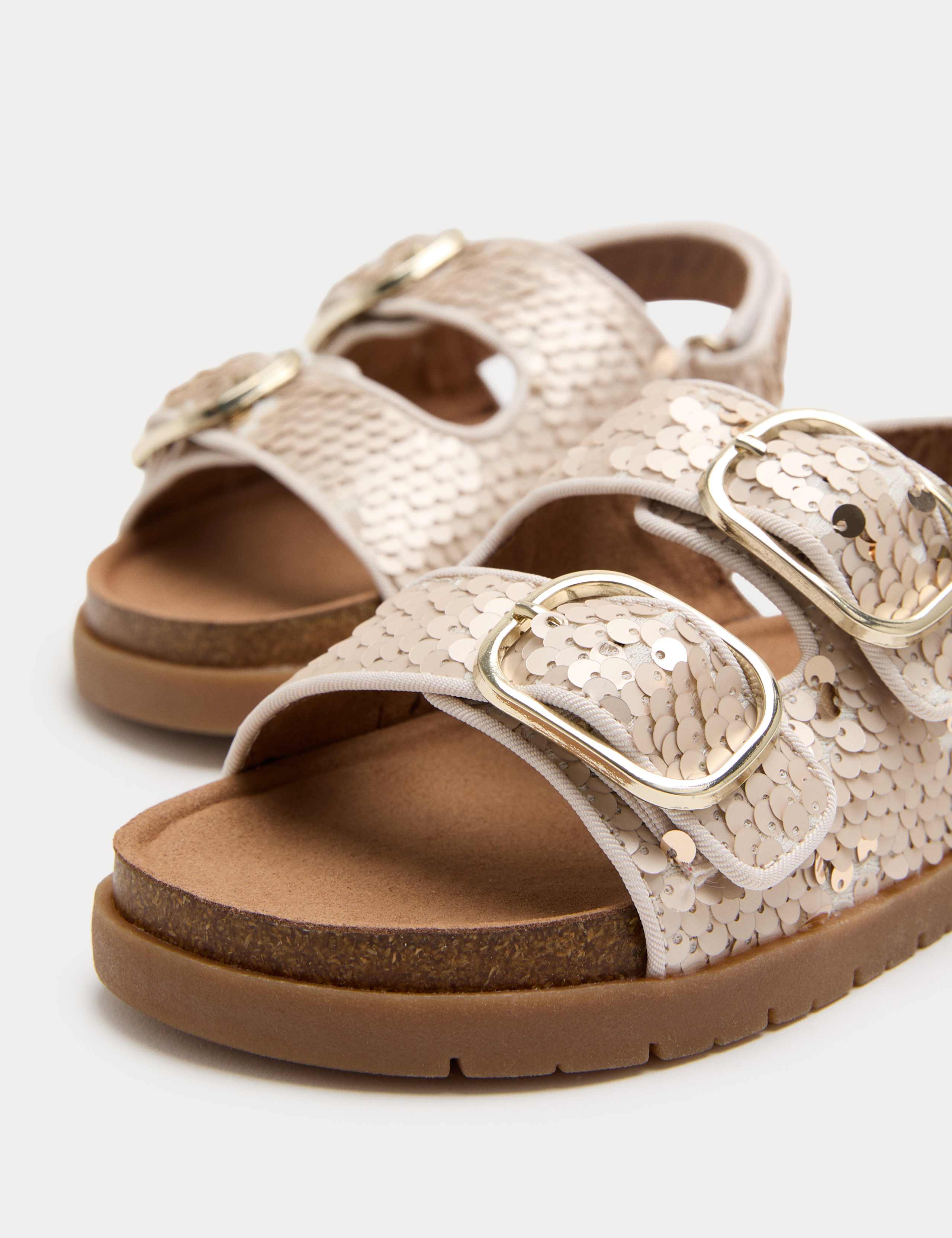 Kids' Sequin Buckle Footbed Sandals (4 Small-2 Large) 2 of 3