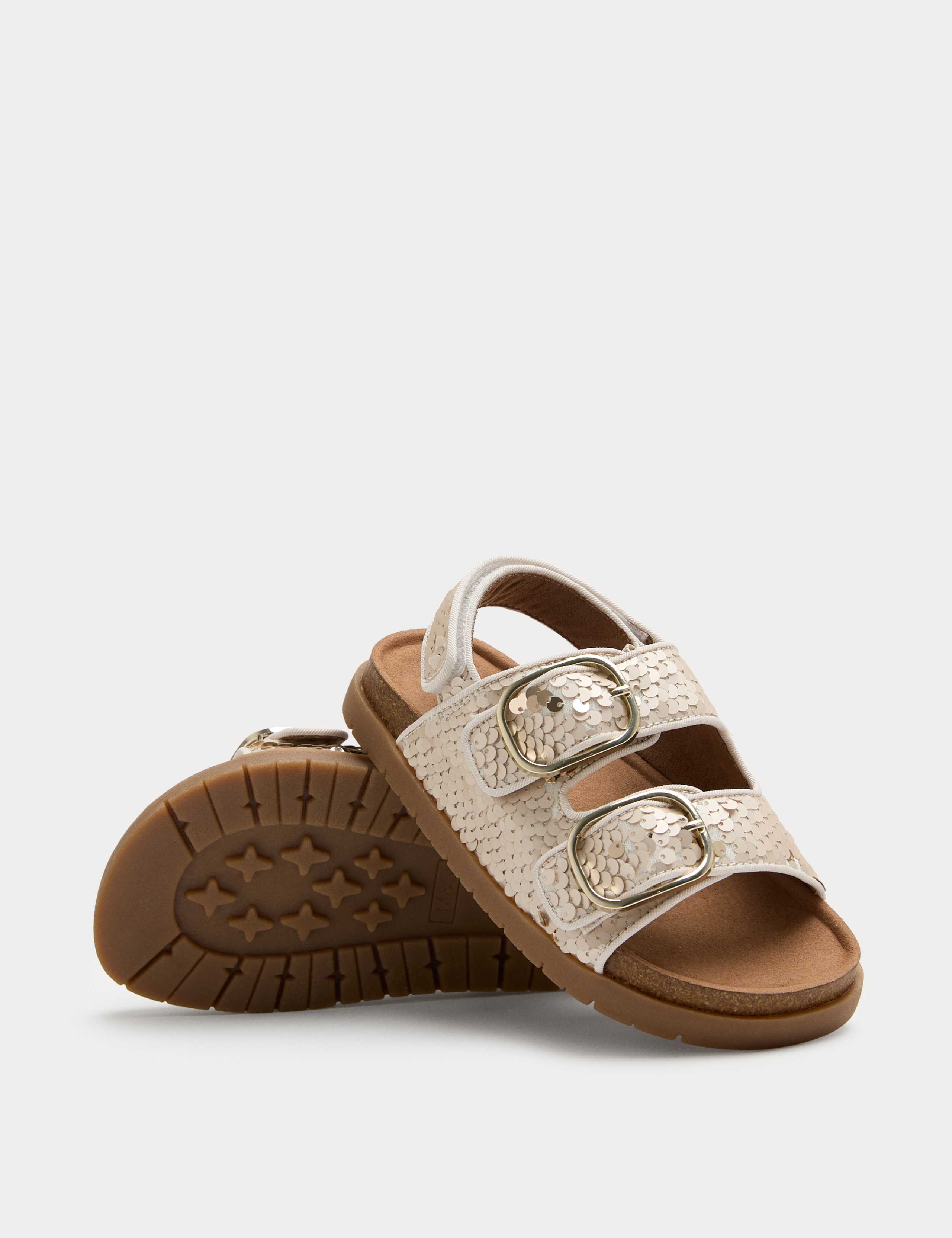 Kids' Sequin Buckle Footbed Sandals (4 Small-2 Large) 3 of 3