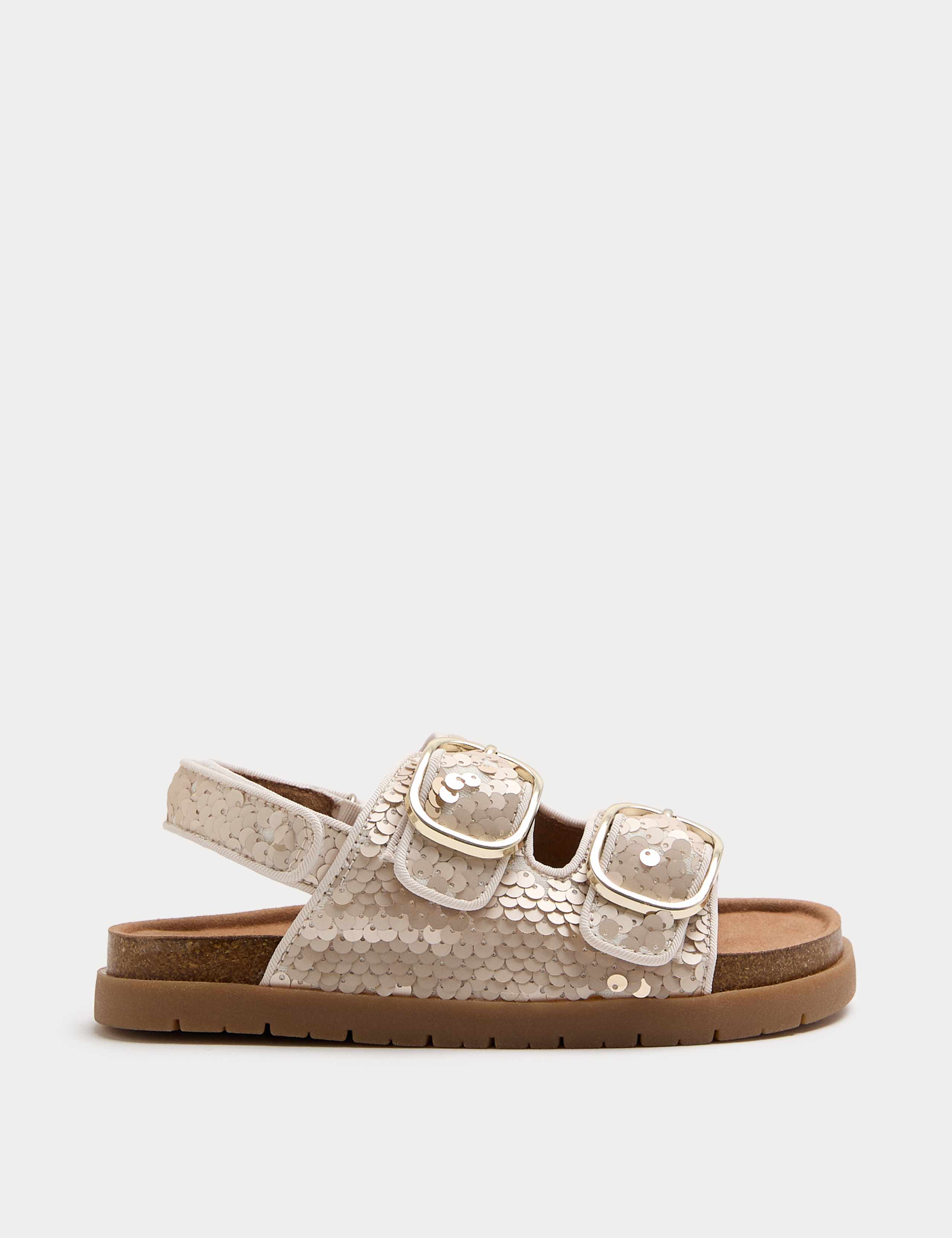 Kids' Sequin Buckle Footbed Sandals (4 Small-2 Large) 1 of 3