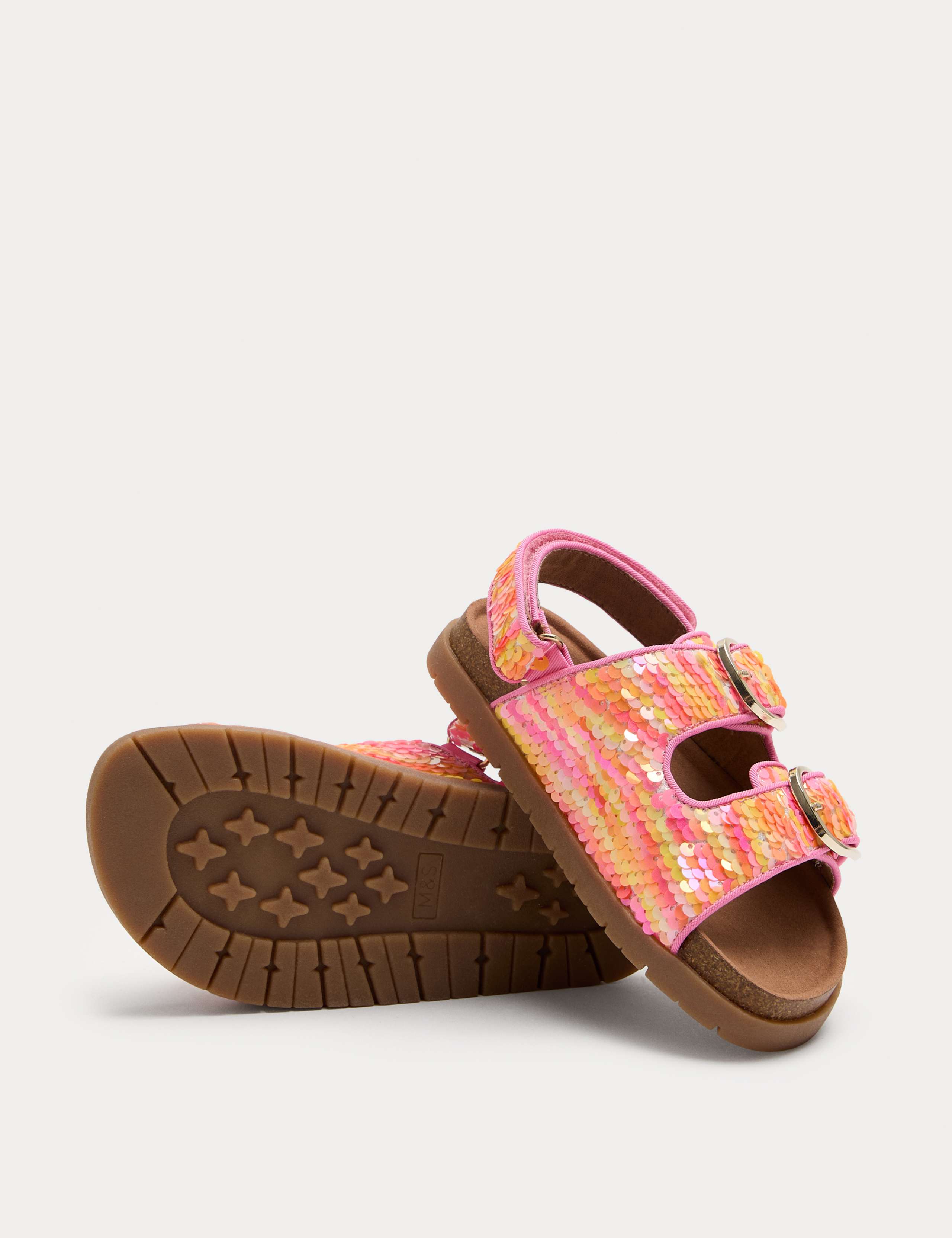 Kids' Sequin Buckle Footbed Sandals (4 Small-2 Large) 3 of 3
