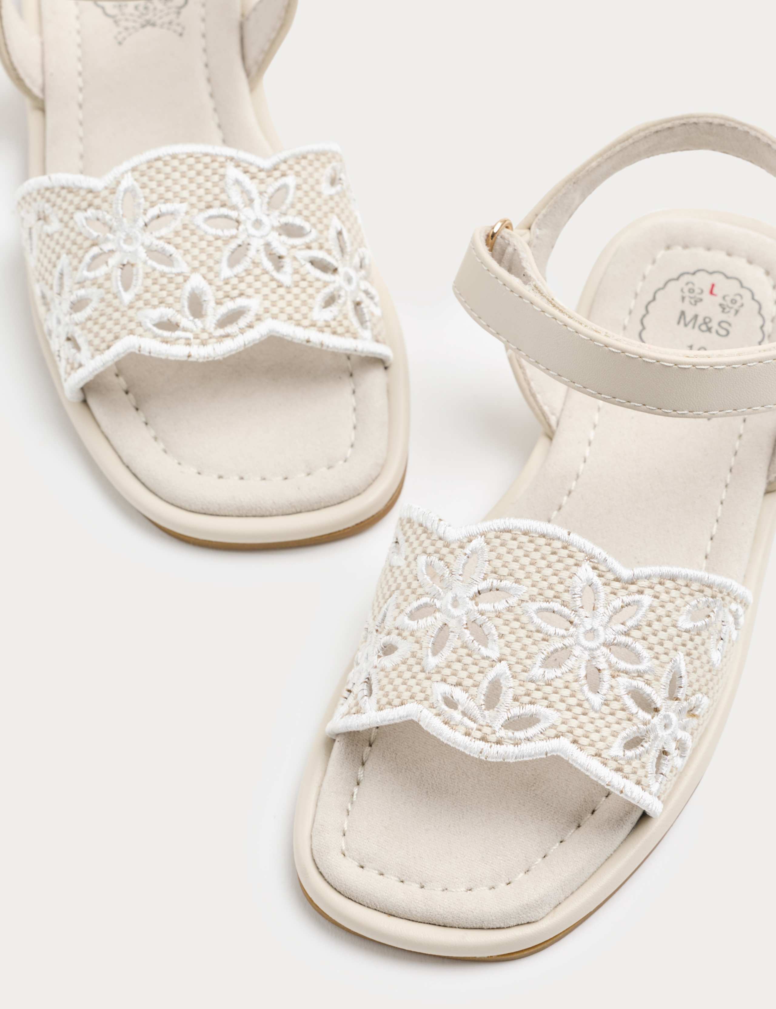 Kids' Broderie Strap Sandals (4 Small - 2 Large) 3 of 3