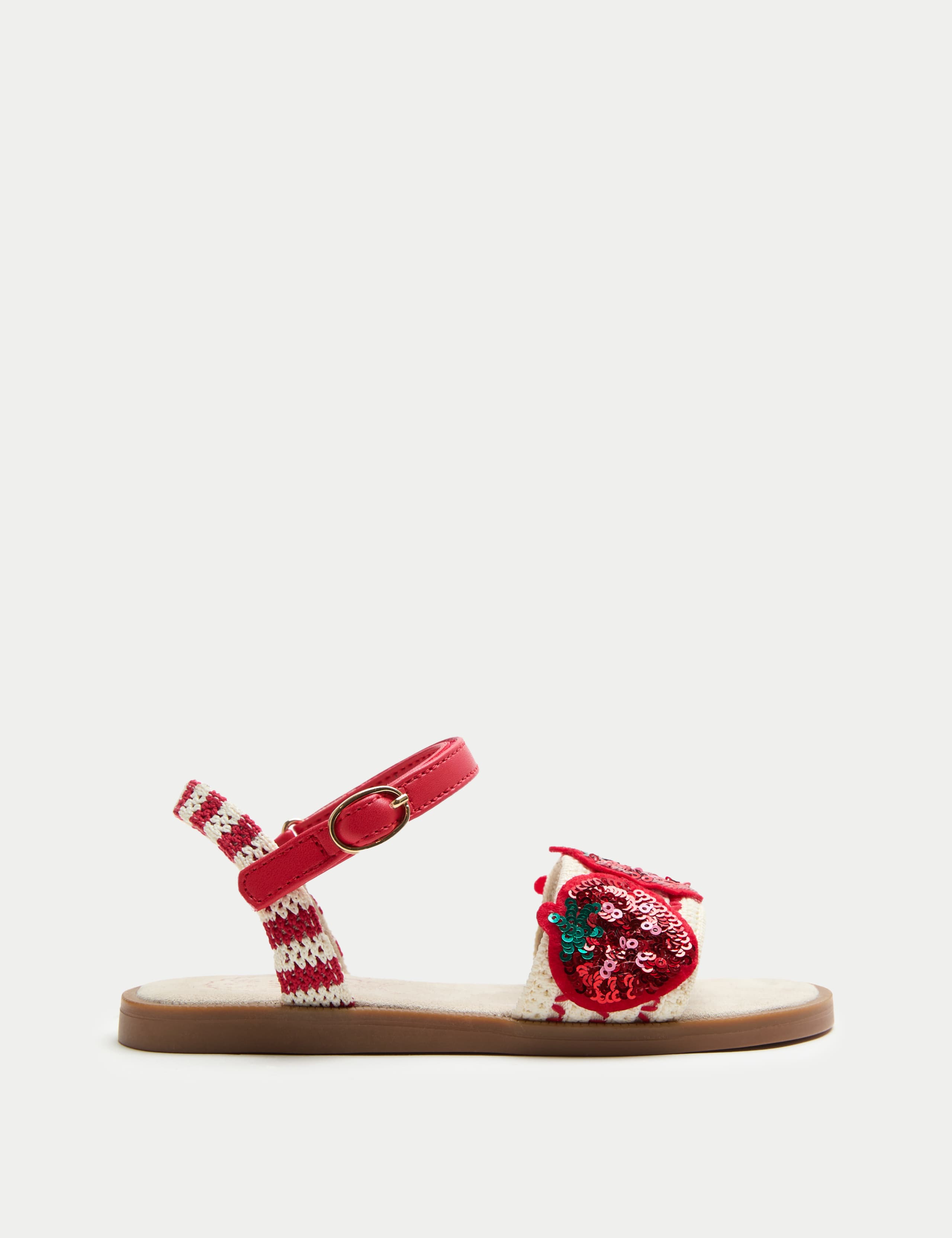 Kids' Strawberry Sequin Crochet Sandals (4 Small-2 Large) 2 of 3