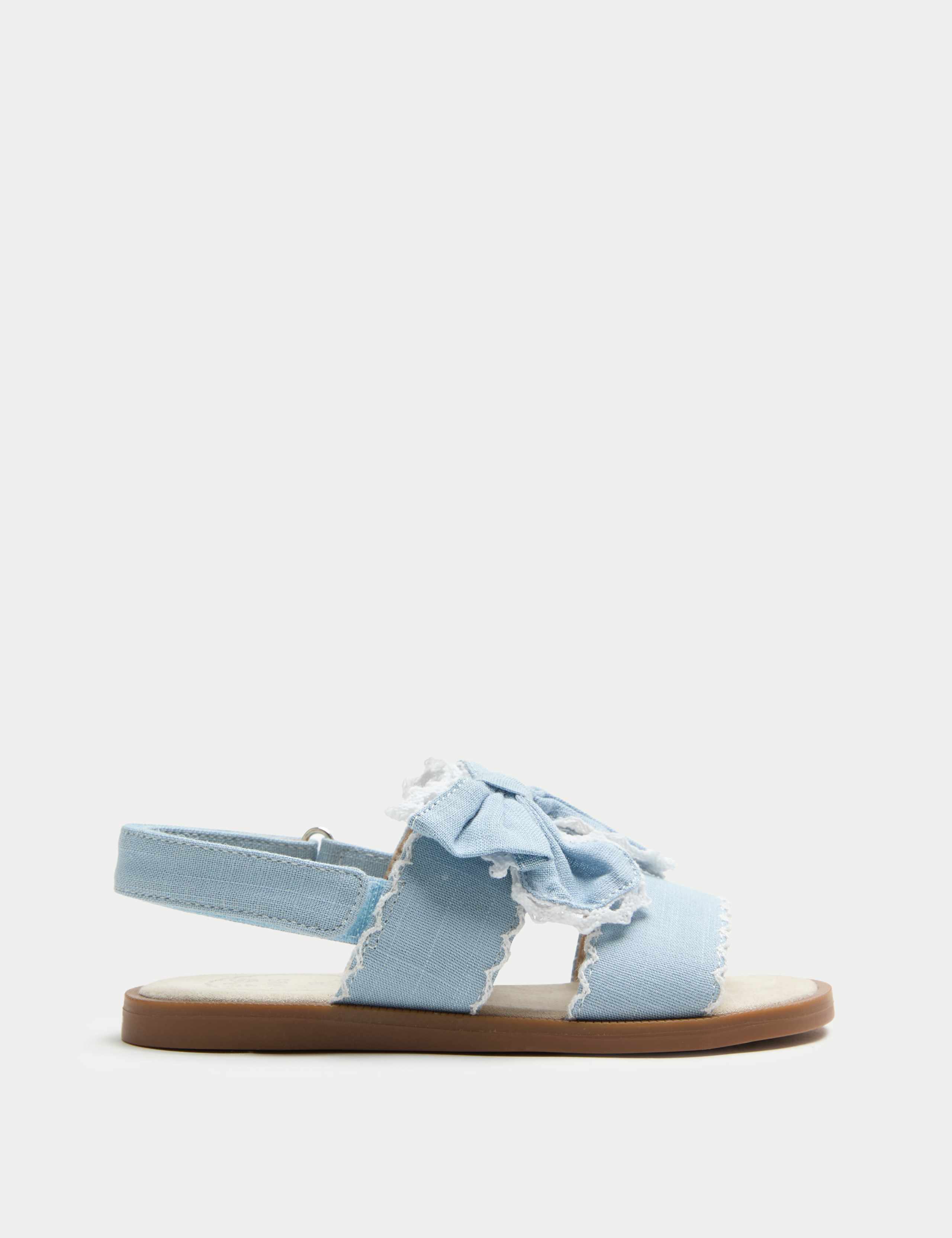 Kids'Double Strap Bow Sandals (4 Small-2 Large) 2 of 3
