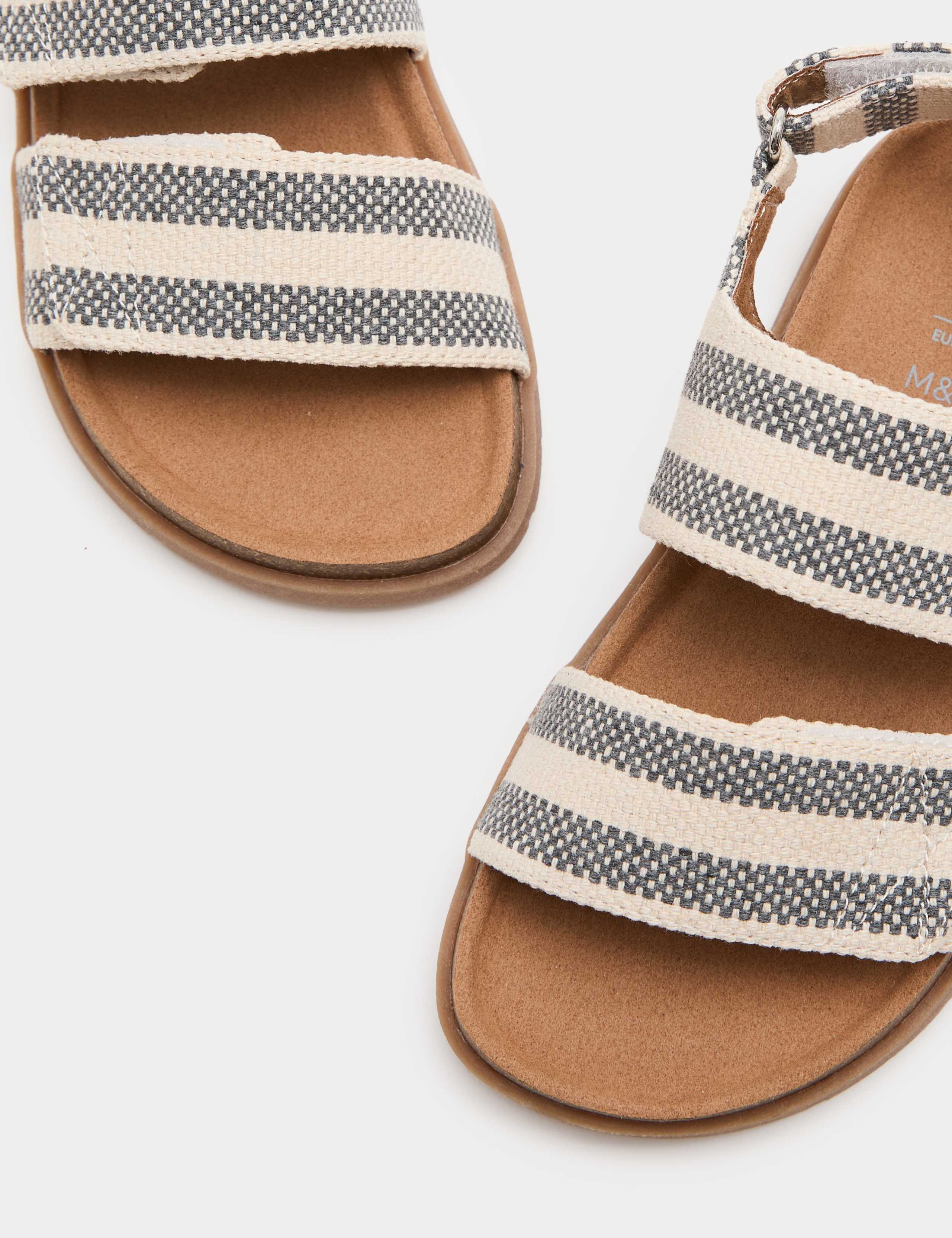 Kids' Double Strap Striped Sandals (4 Small - 2 Large) 3 of 3