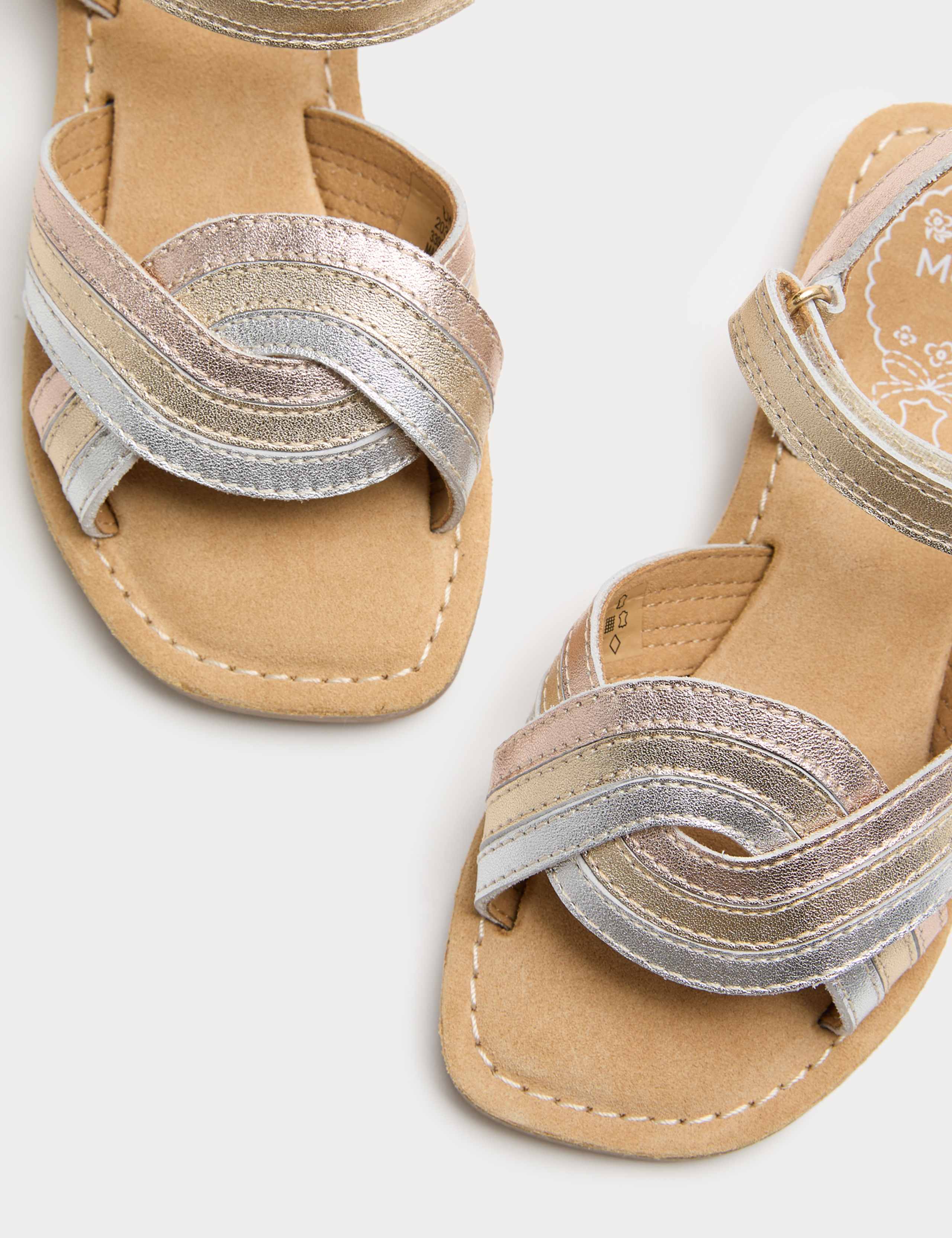 Kids' Leather Rainbow Strap Sandals (4 Small-2 Large) 3 of 3