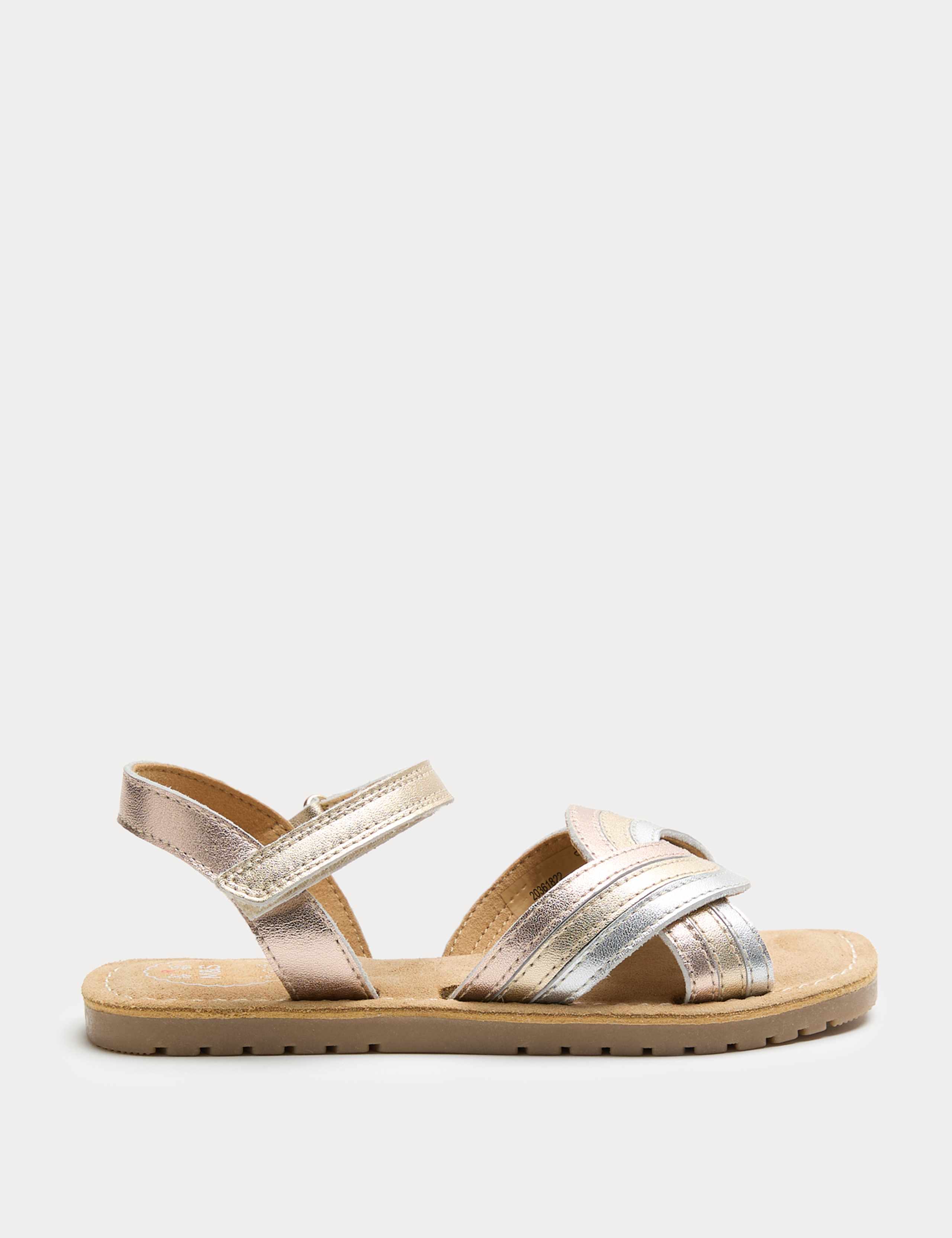 Kids' Leather Rainbow Strap Sandals (4 Small-2 Large) 2 of 3