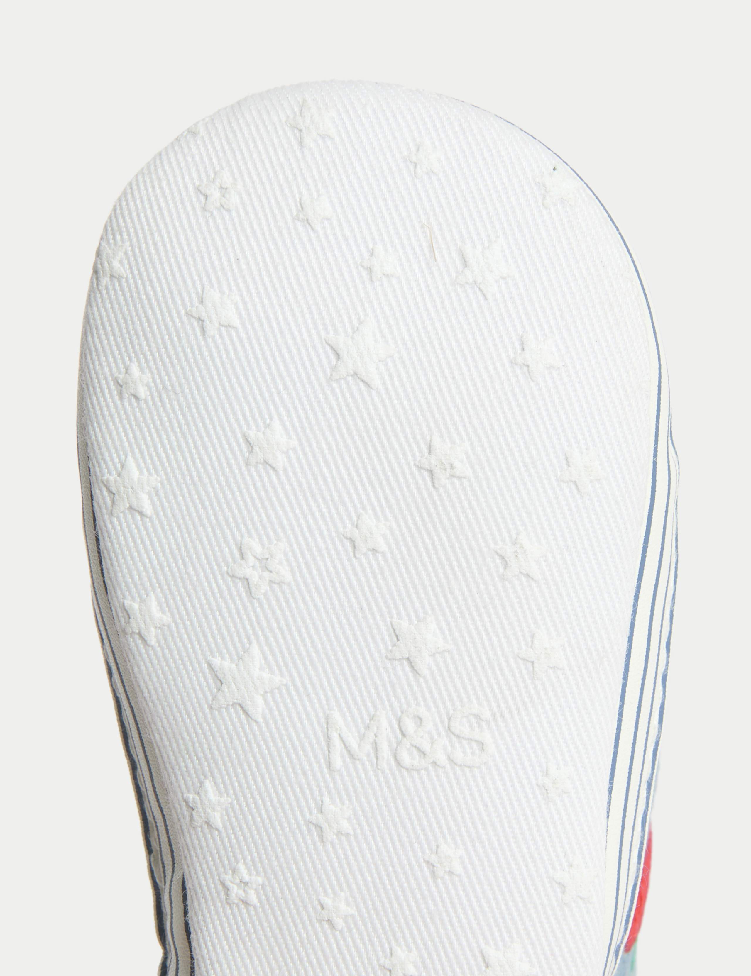 Baby Embroidered Canvas Pram Trainers (0-18 Months) 4 of 4