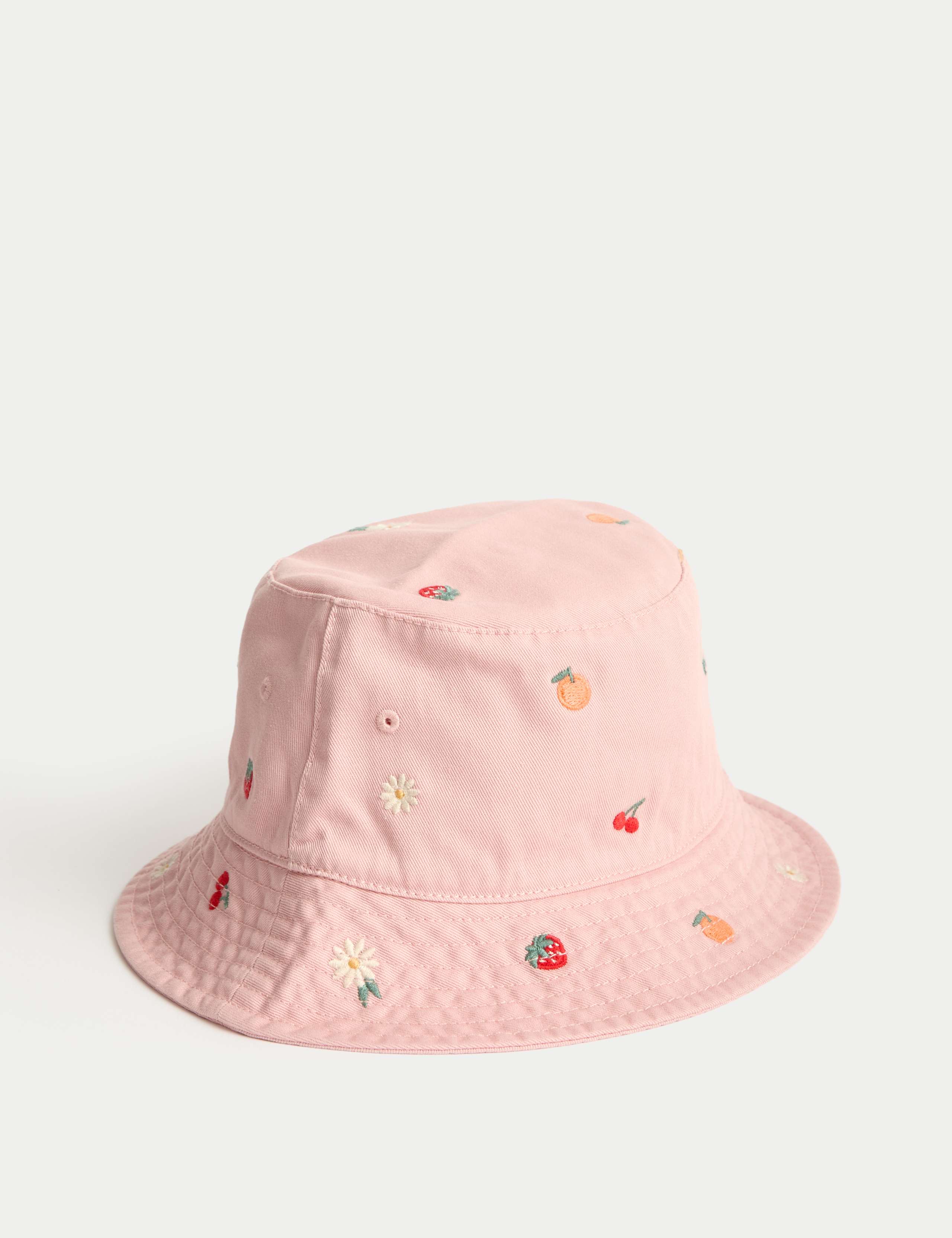 Kids' Pure Cotton Embroidered Bucket Hat (1-13 Yrs) 2 of 3