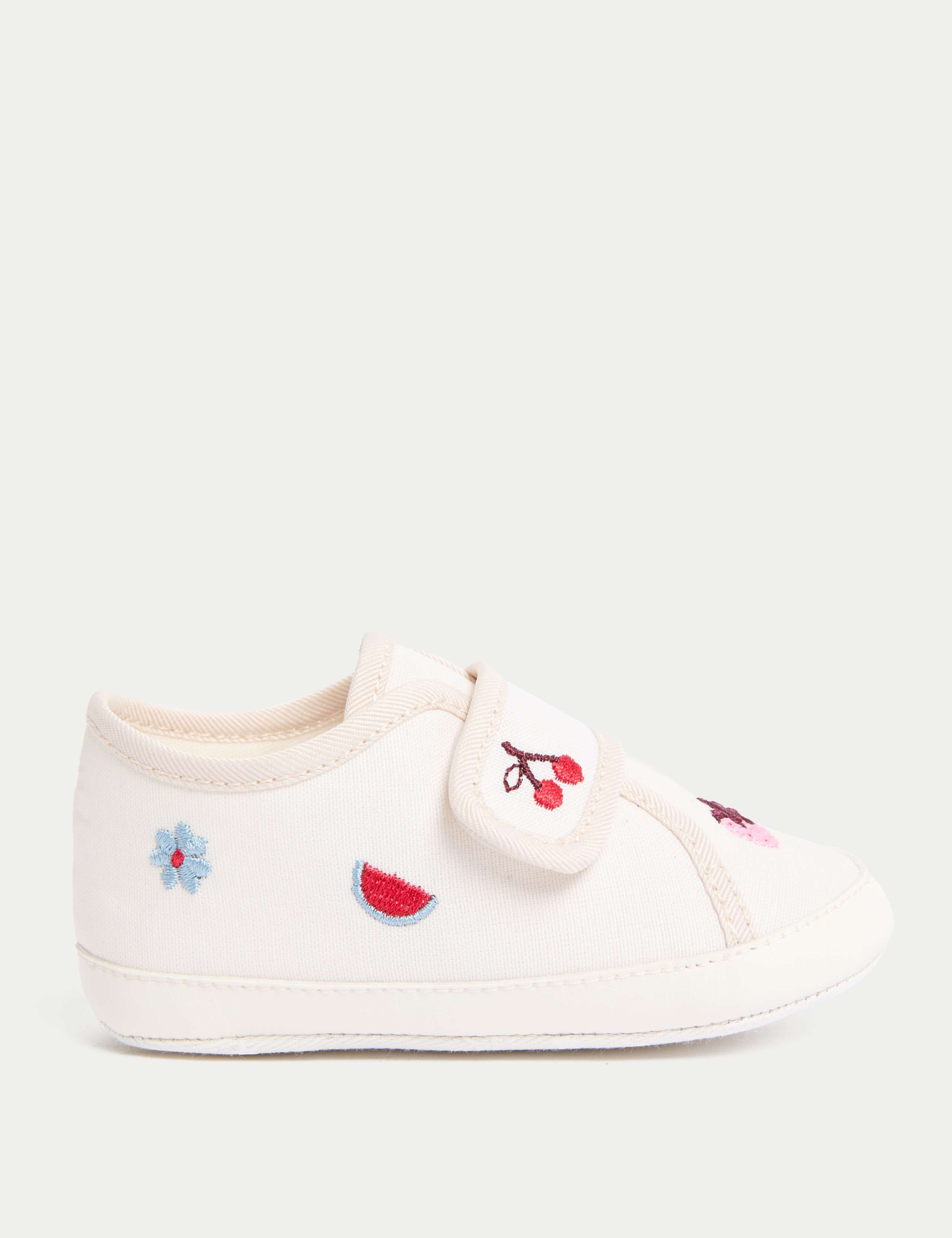 Baby T-Bar Embroidered Pram Shoes (0-18 Mths) 3 of 4