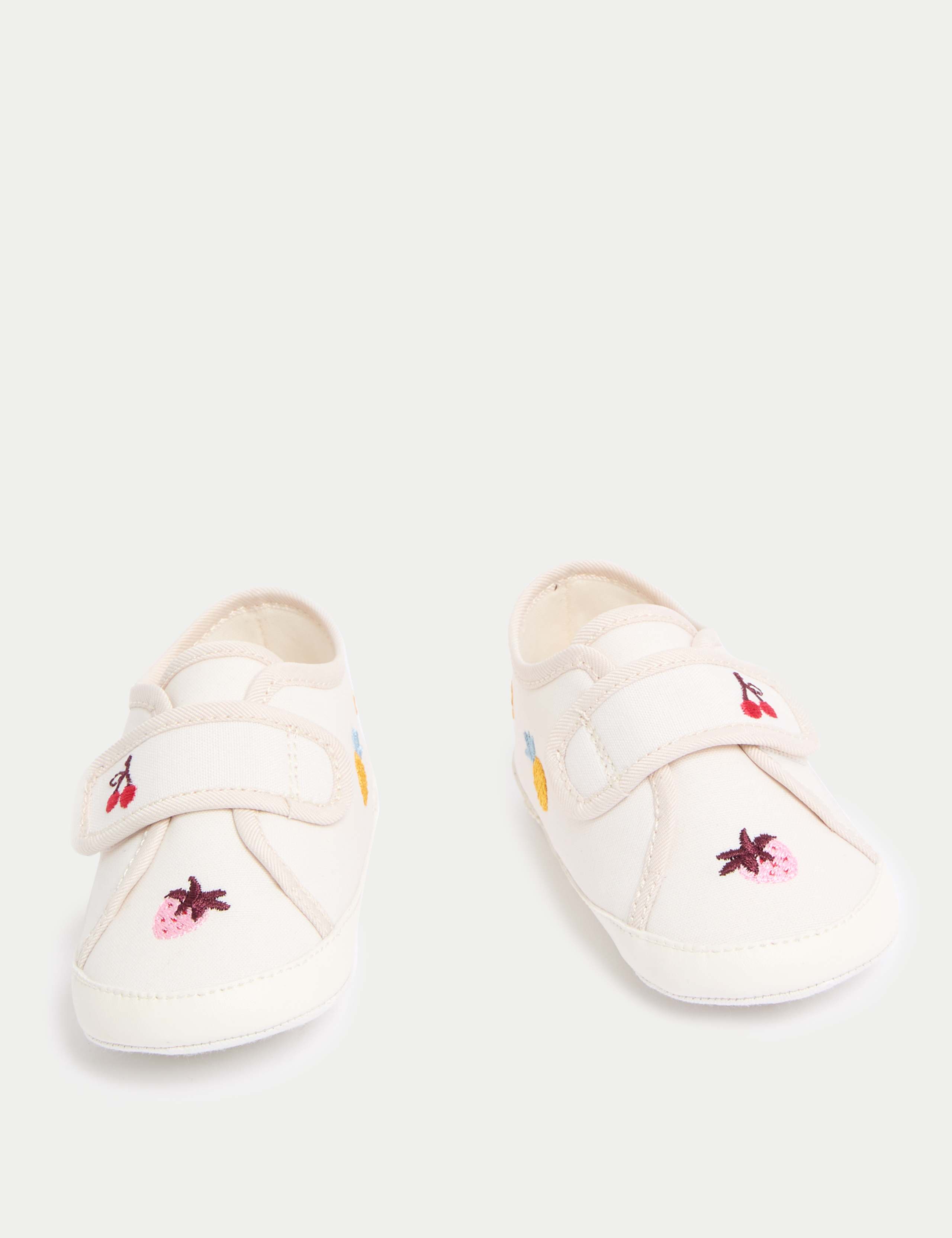 Baby T-Bar Embroidered Pram Shoes (0-18 Mths) 2 of 4