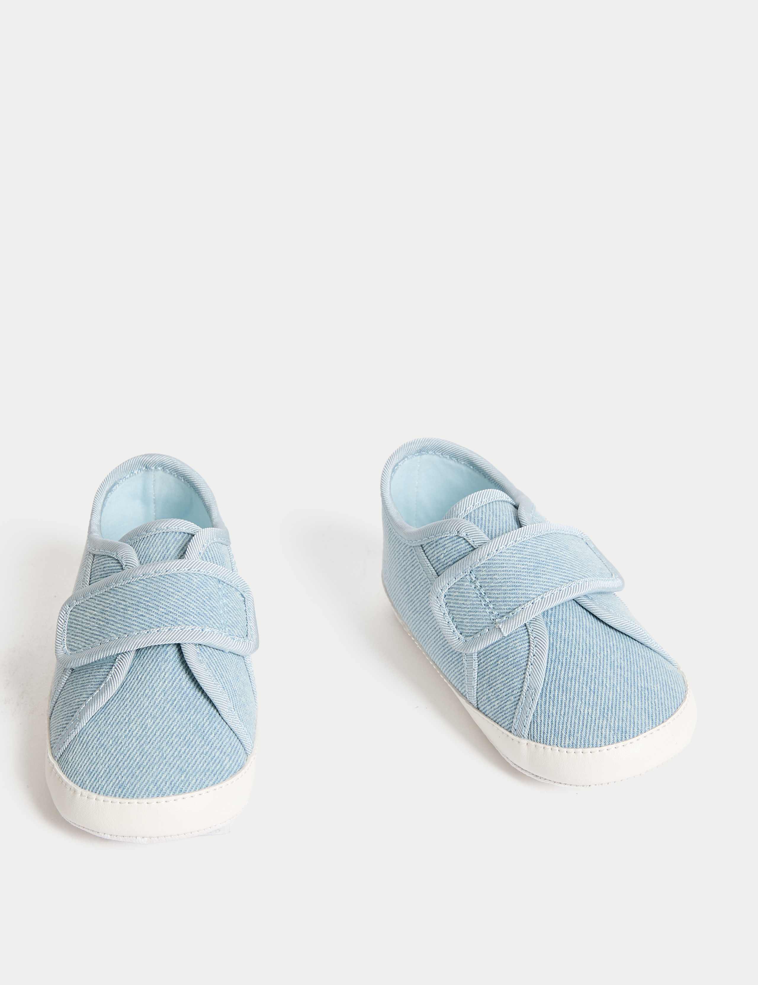 Baby T-Bar Embroidered Pram Shoes (0-18 Mths) 2 of 4