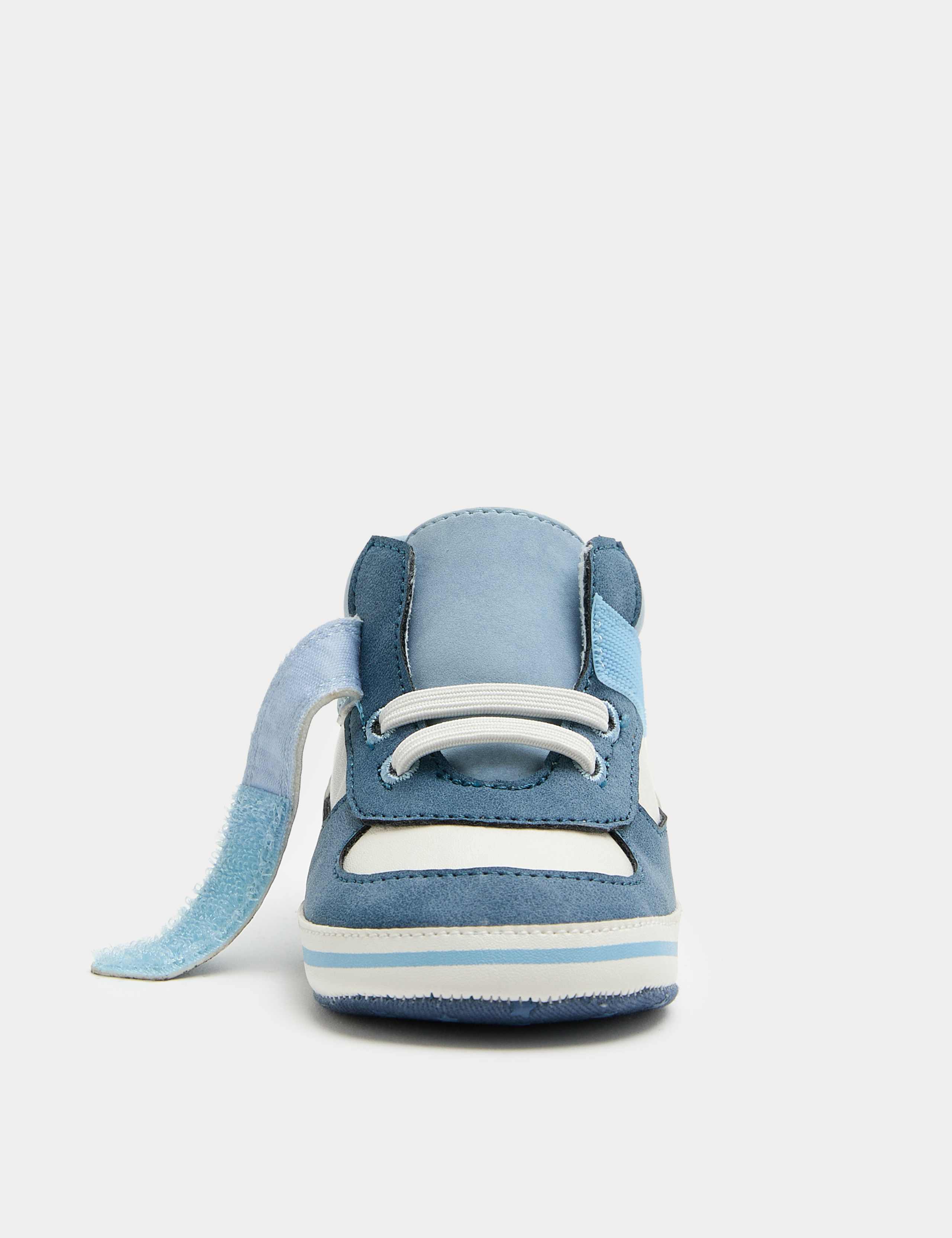 Baby Riptape High Top Trainer Pram Shoes (0-18 Mths) 3 of 3