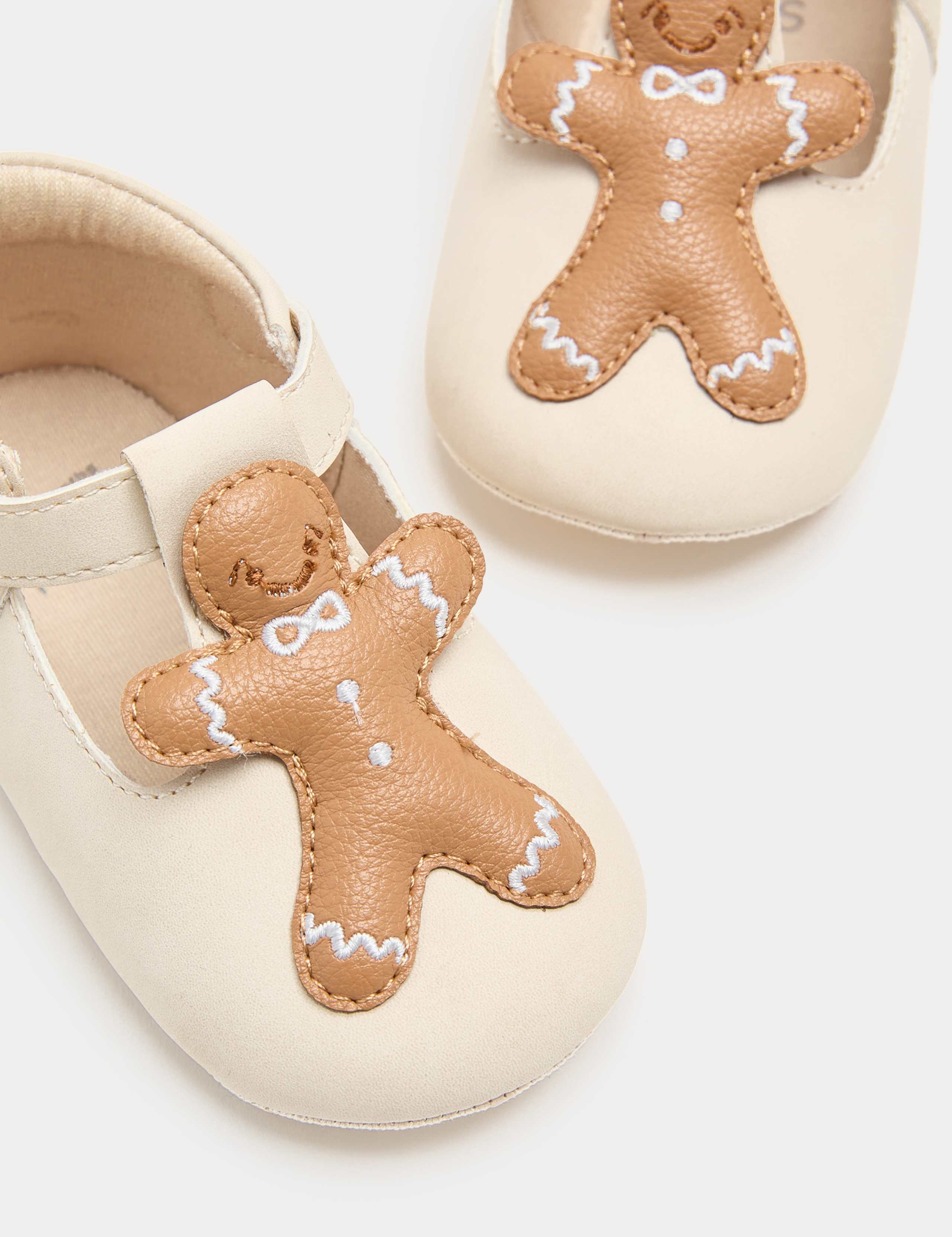 Baby Gingerbread Man Pram Shoes (0-18 Months) 3 of 3