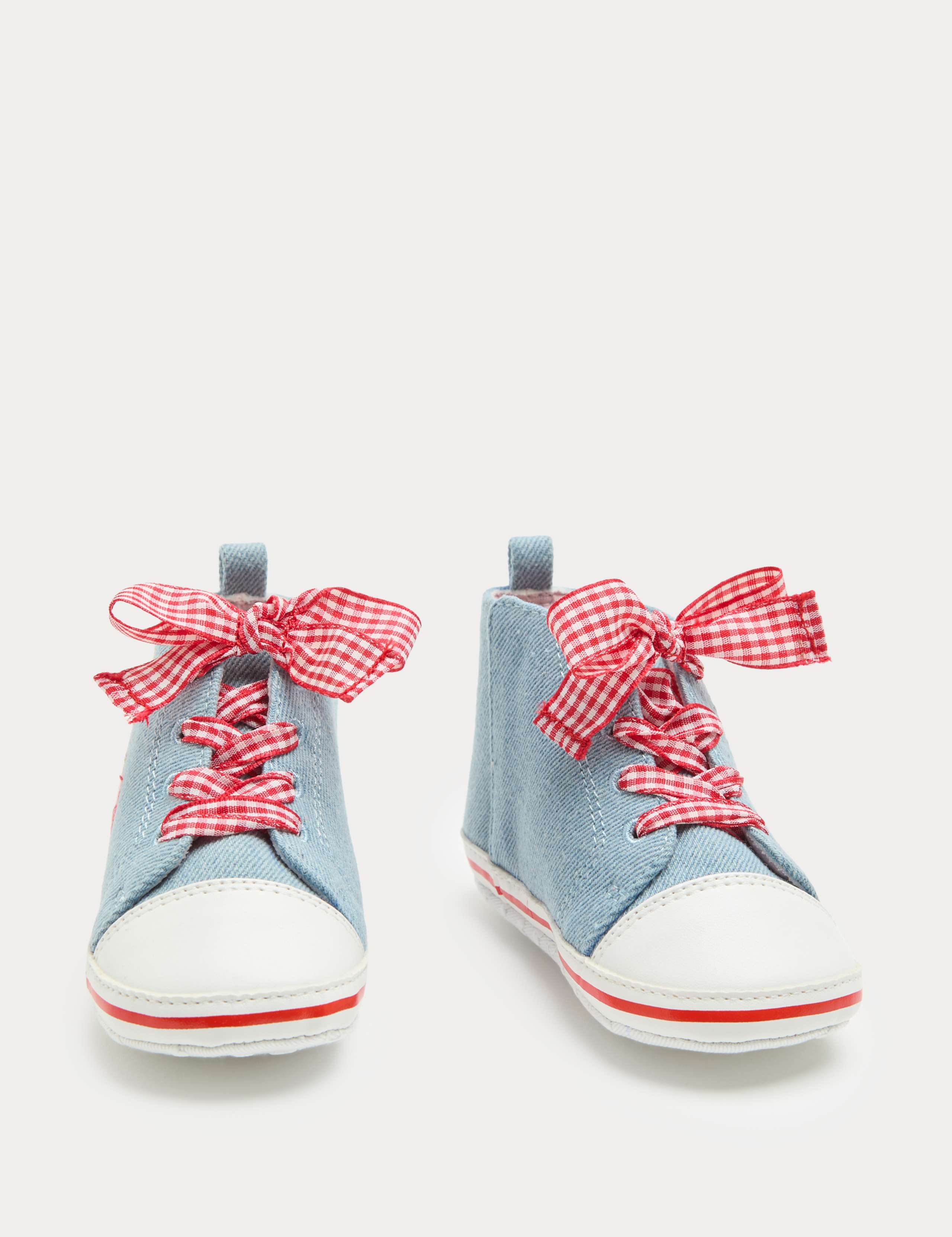 Baby Strawberry High Top Trainer Pram Shoes (0-18 Mths) 1 of 3