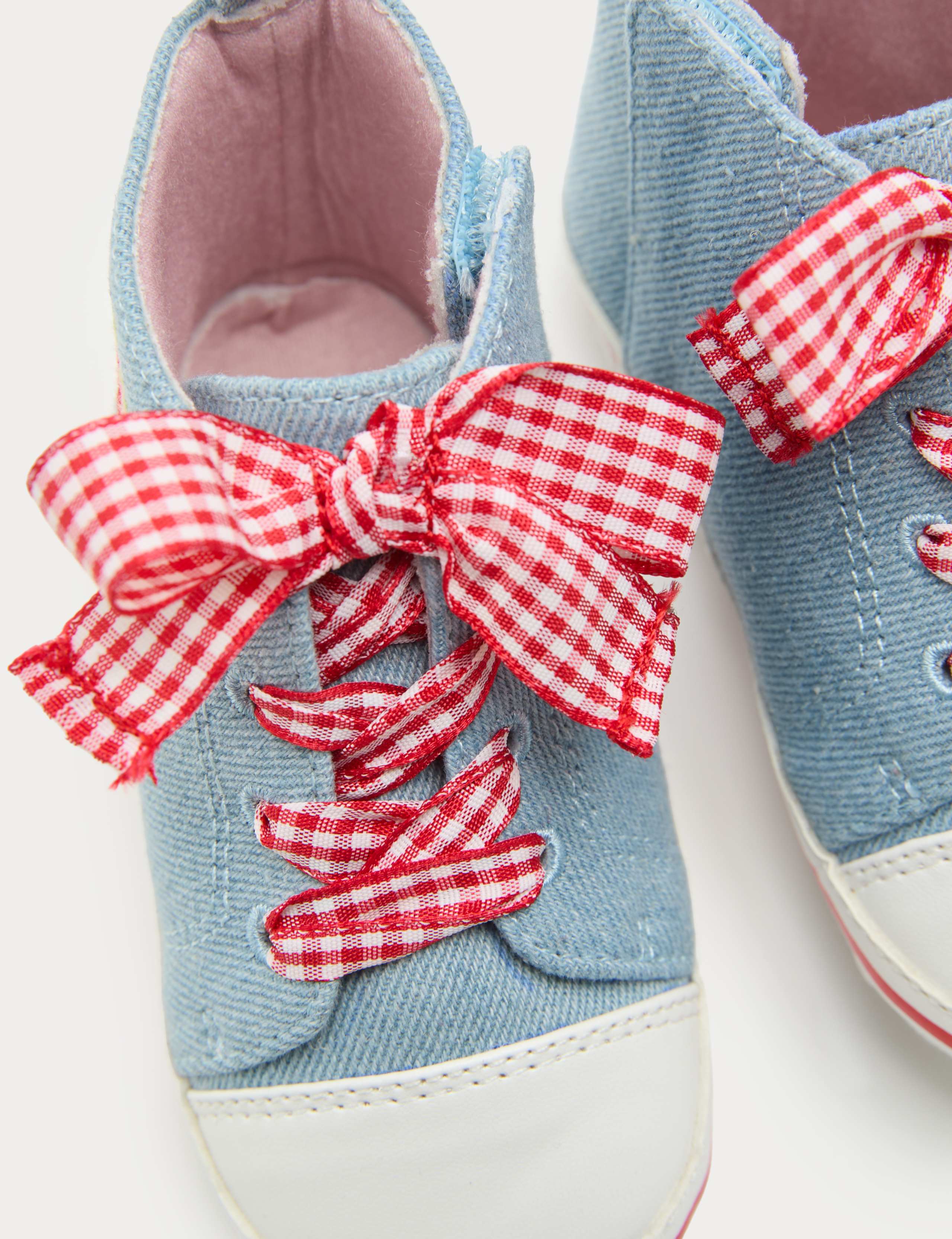 Baby Strawberry High Top Trainer Pram Shoes (0-18 Mths) 3 of 3
