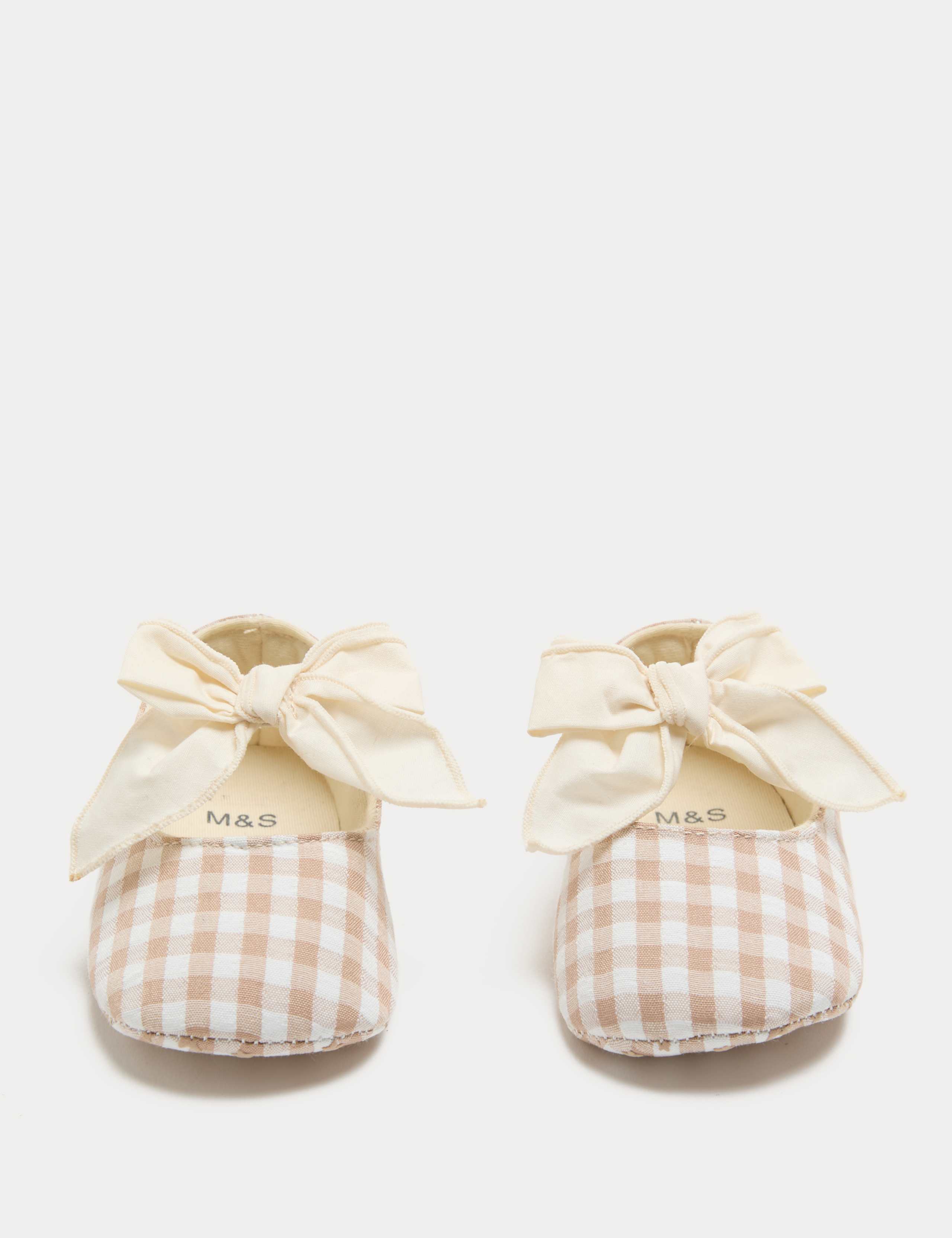 Baby Check Bow Pram Shoes (0-18 Mths) 3 of 3