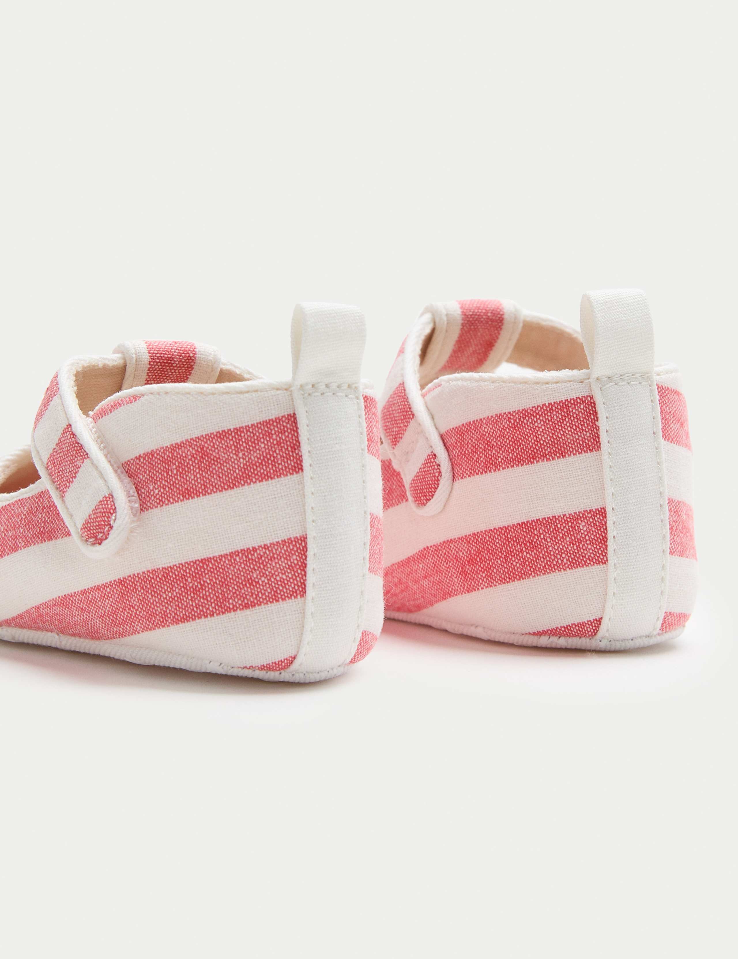 Baby Stripe T-Bar Pram Shoes (0-18 Months) 3 of 3