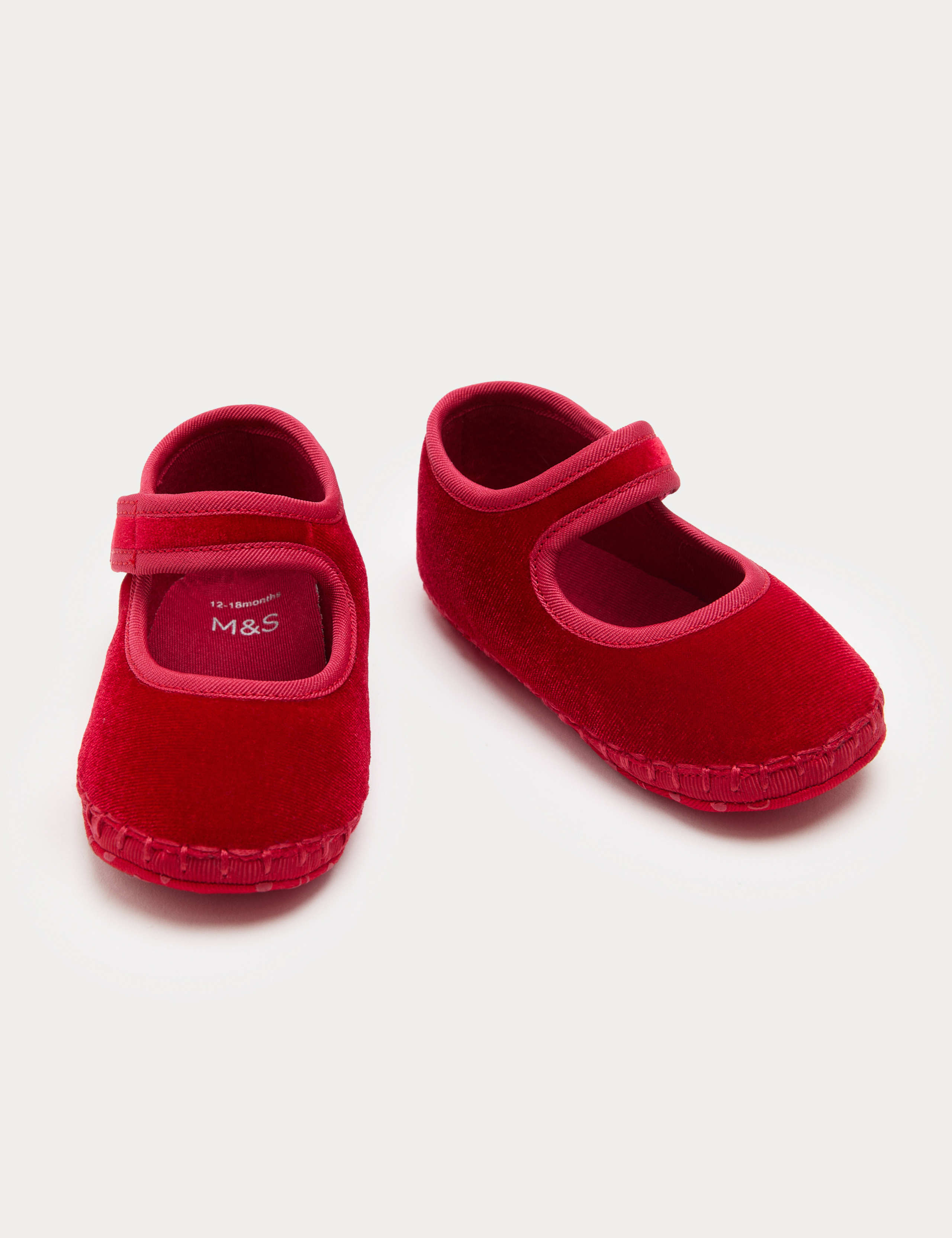 Baby Velvet Mary Jane Pram Shoes (0-18 Mths) 3 of 3