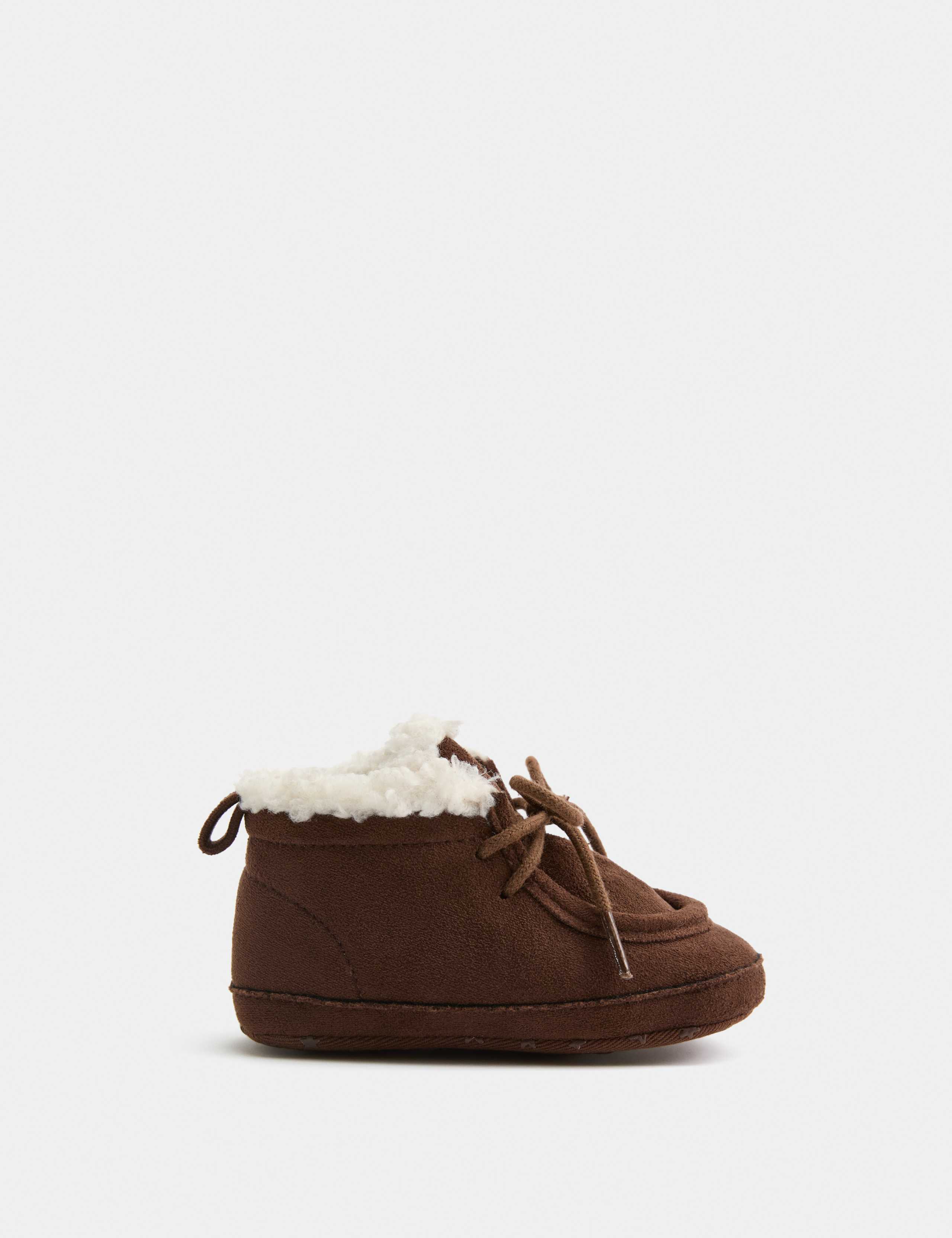 Baby Borg Lined Riptape Pram Boots 2 of 3