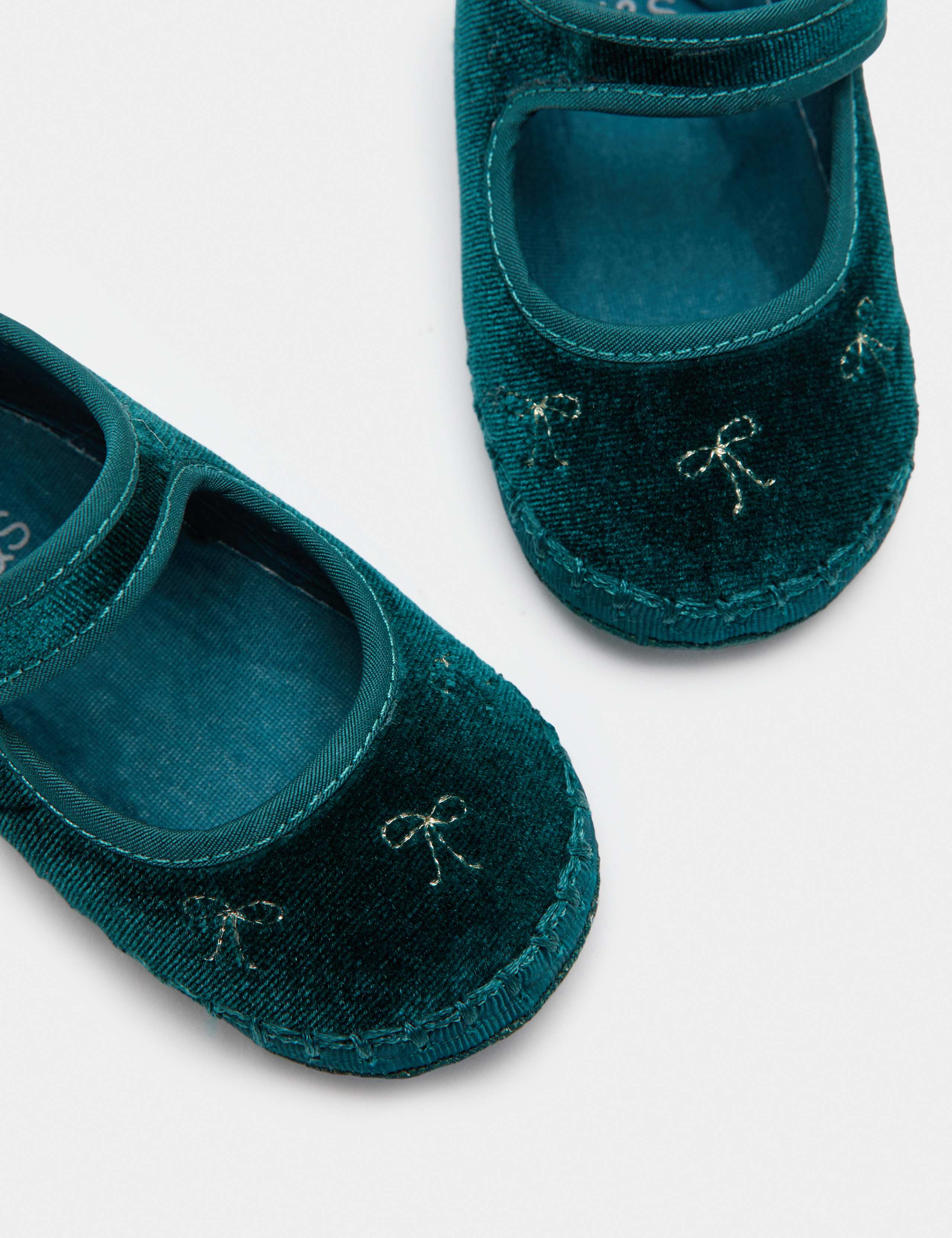 Baby Velvet Ballet Pram Shoes (0-18 Mths) 3 of 3