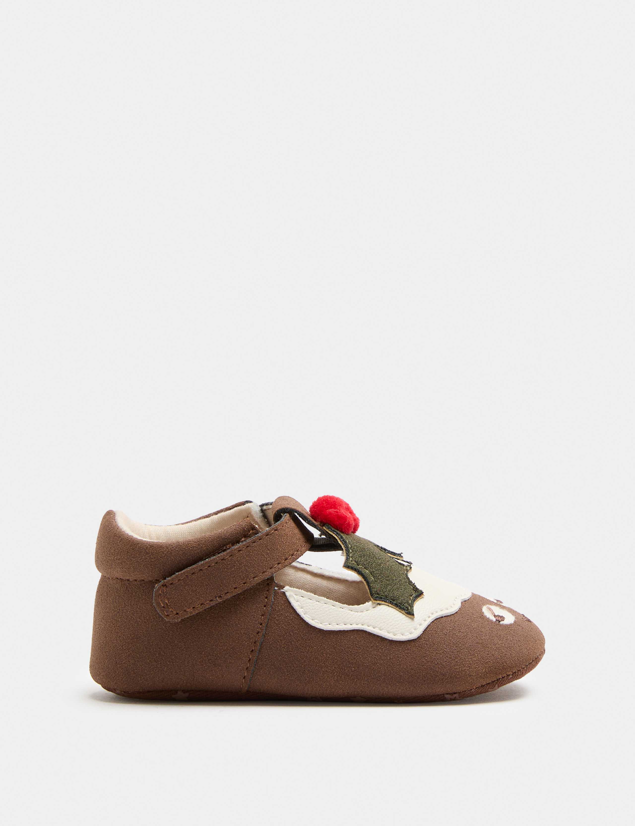 Baby Christmas Pudding Pram Shoes (0-18 Mths) 2 of 3