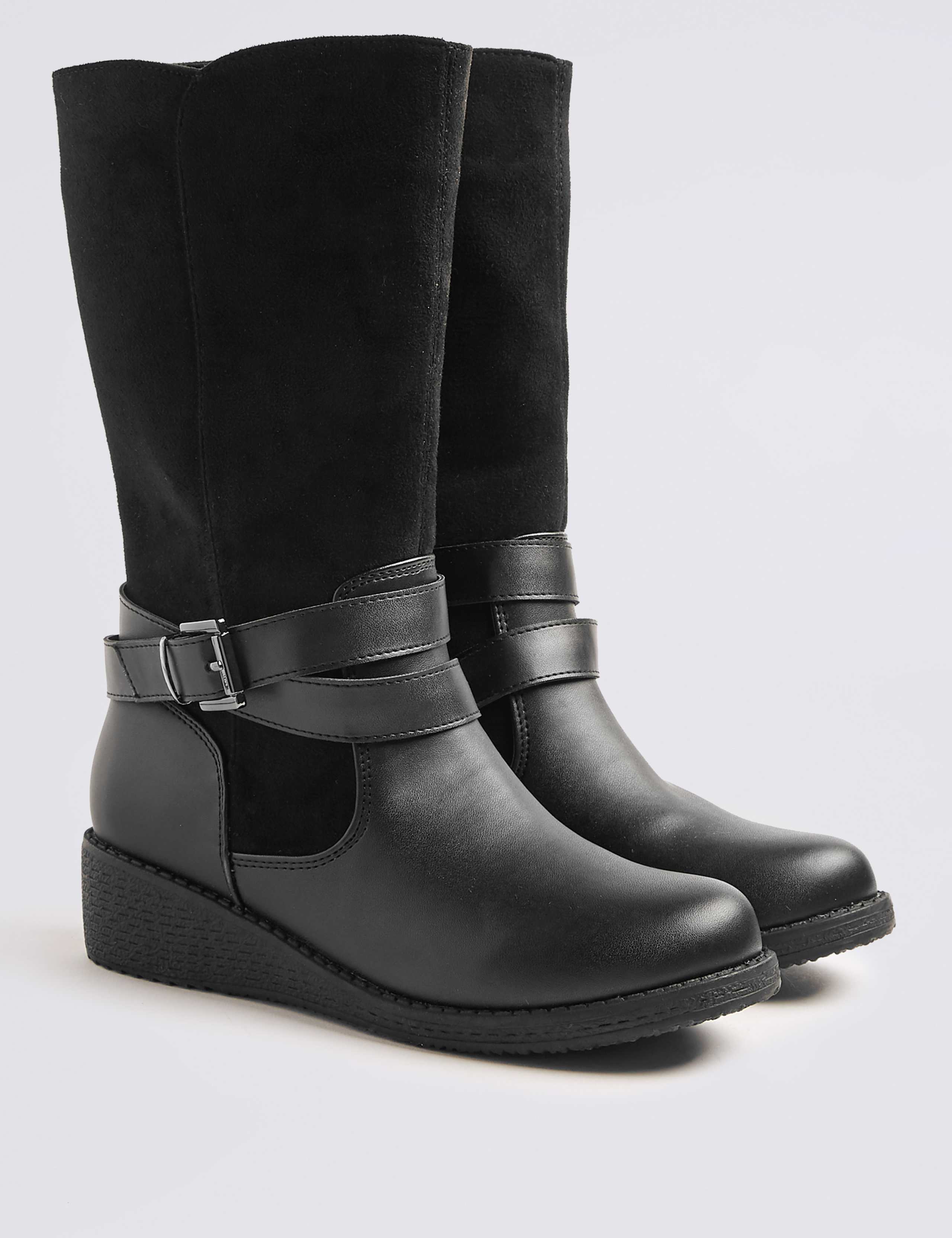 Kids’ Mid-Calf Wedge Boots (13 Small -6 Large) 1 of 5