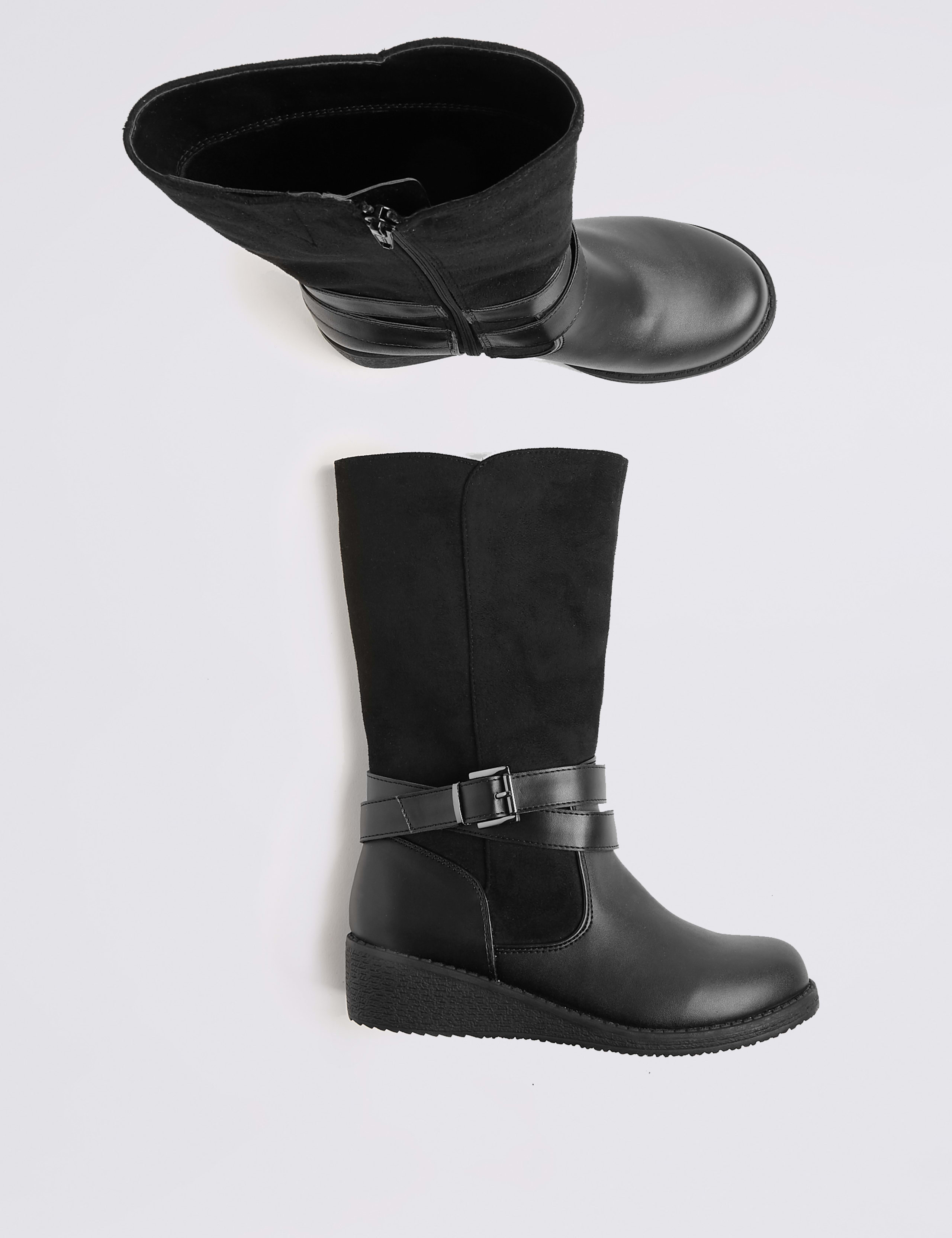 Kids’ Mid-Calf Wedge Boots (13 Small -6 Large) 2 of 5