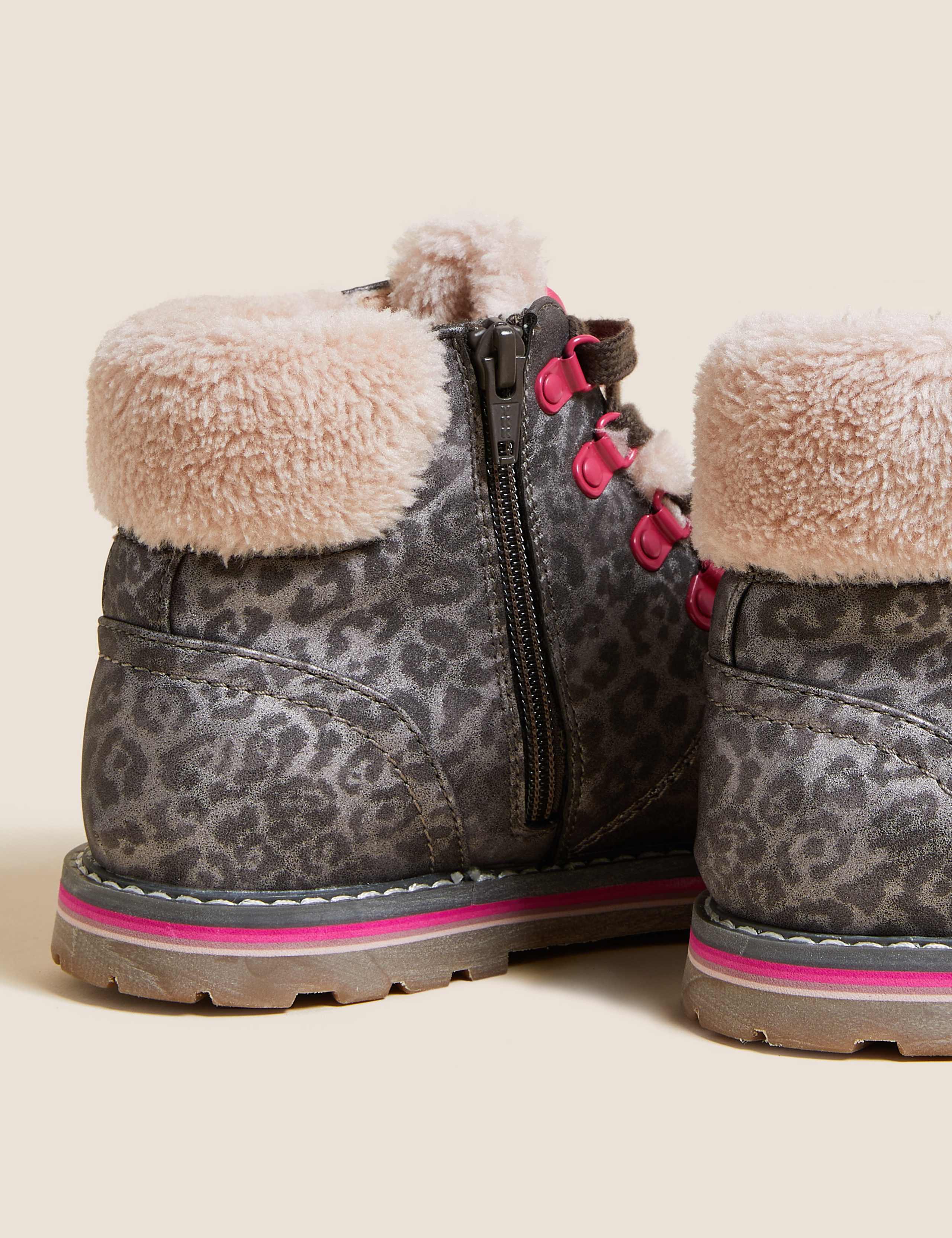 Kids’ Hiker Leopard Ankle Boots (13 Small - 6 Large) 3 of 5