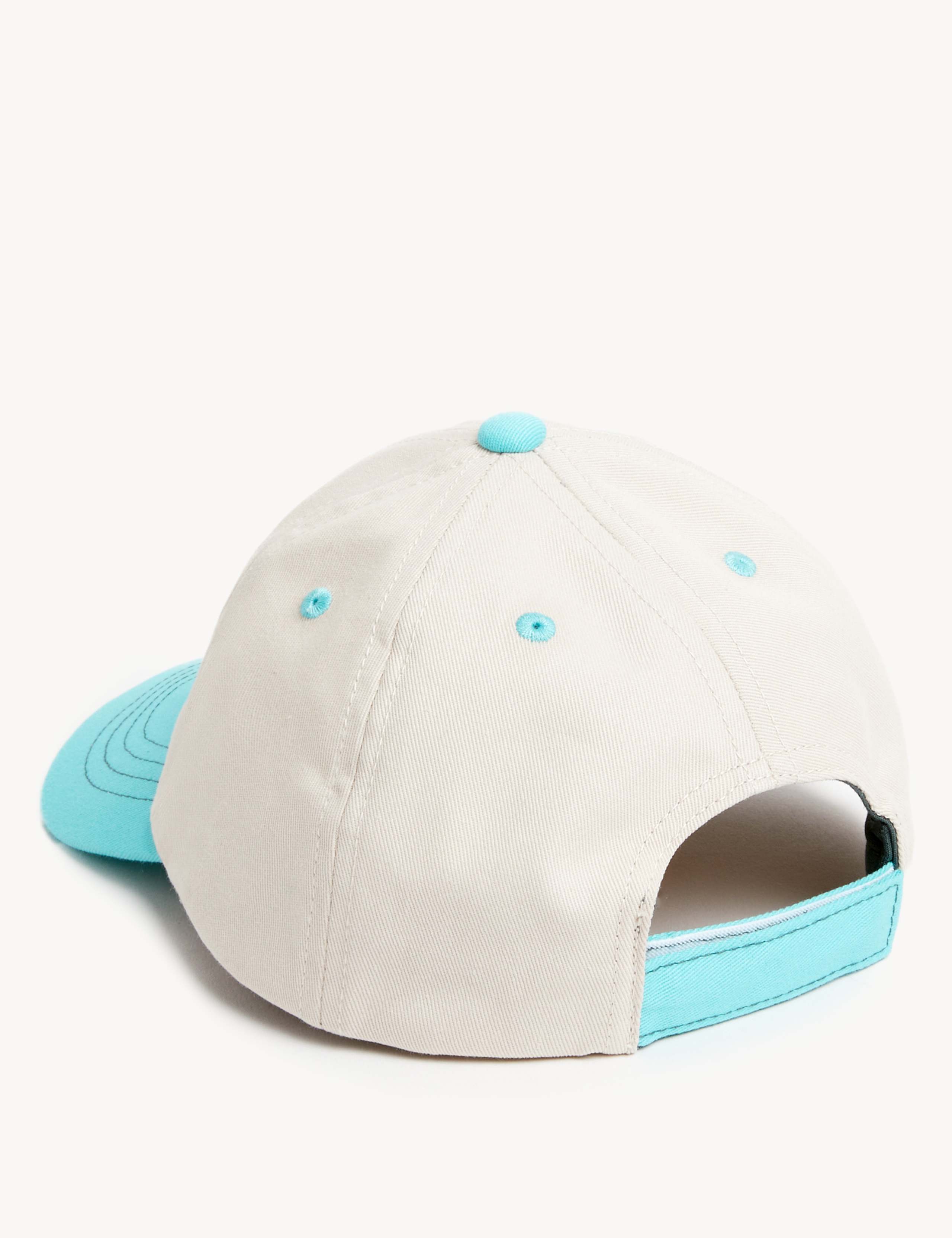 Kids' Pure Cotton Colour Block Baseball Cap (1-13 Yrs) 3 of 3