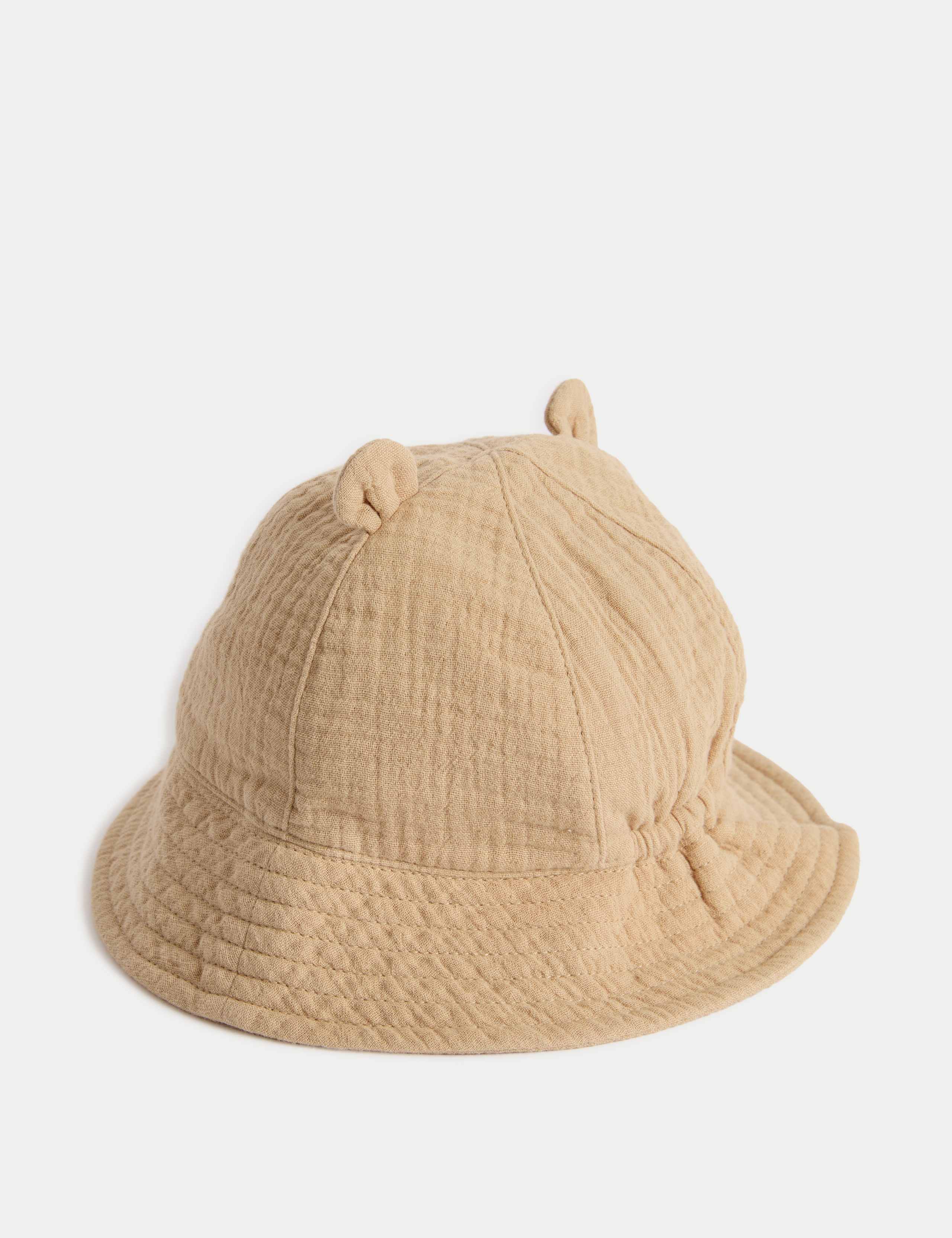 Kids' Pure Cotton Bear Sun Hat (0-3 Yrs) 2 of 3