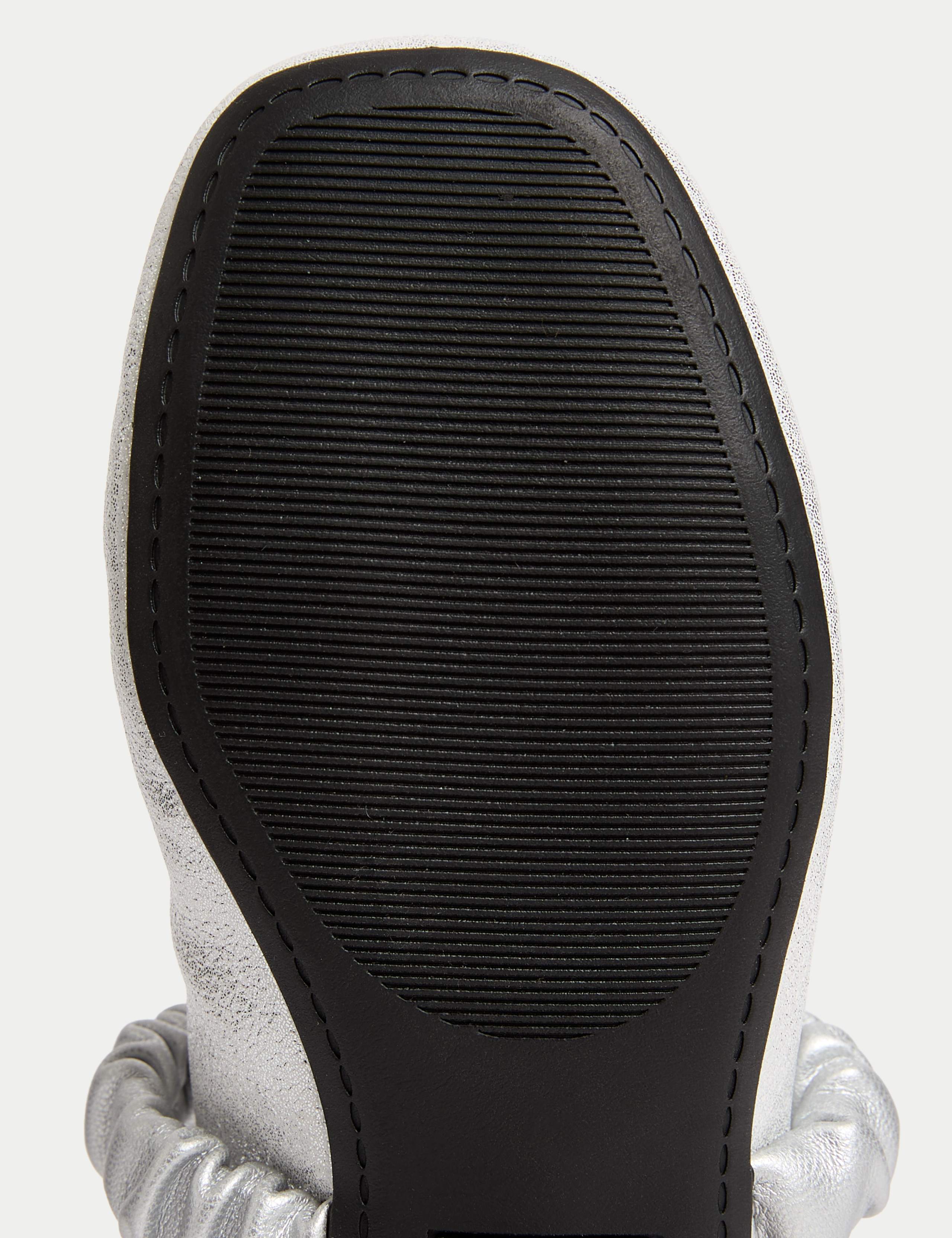 Kids' Ruched Strap Ballet Pumps (4 Small - 6 Large) 4 of 4