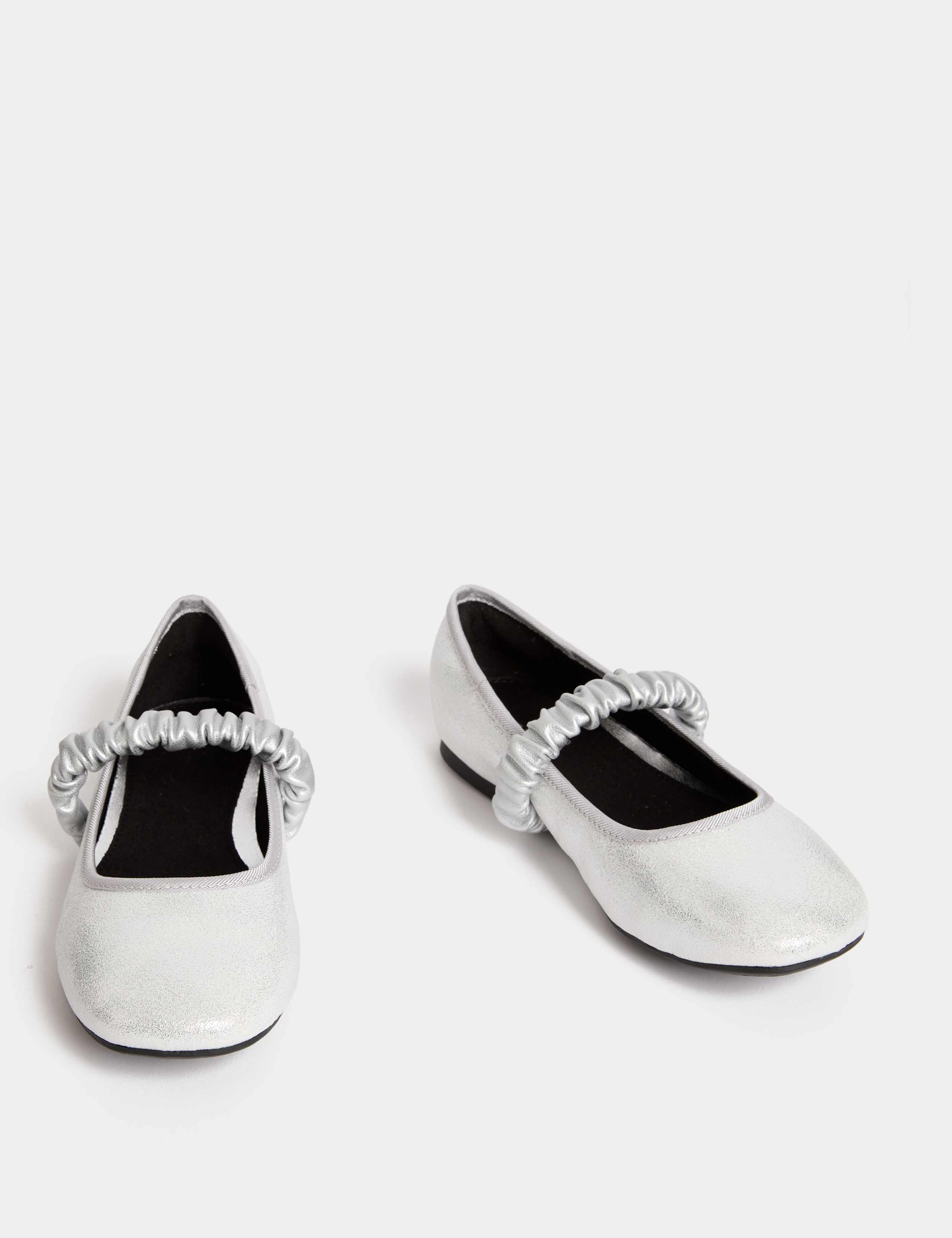 Kids' Ruched Strap Ballet Pumps (4 Small - 6 Large) 2 of 4