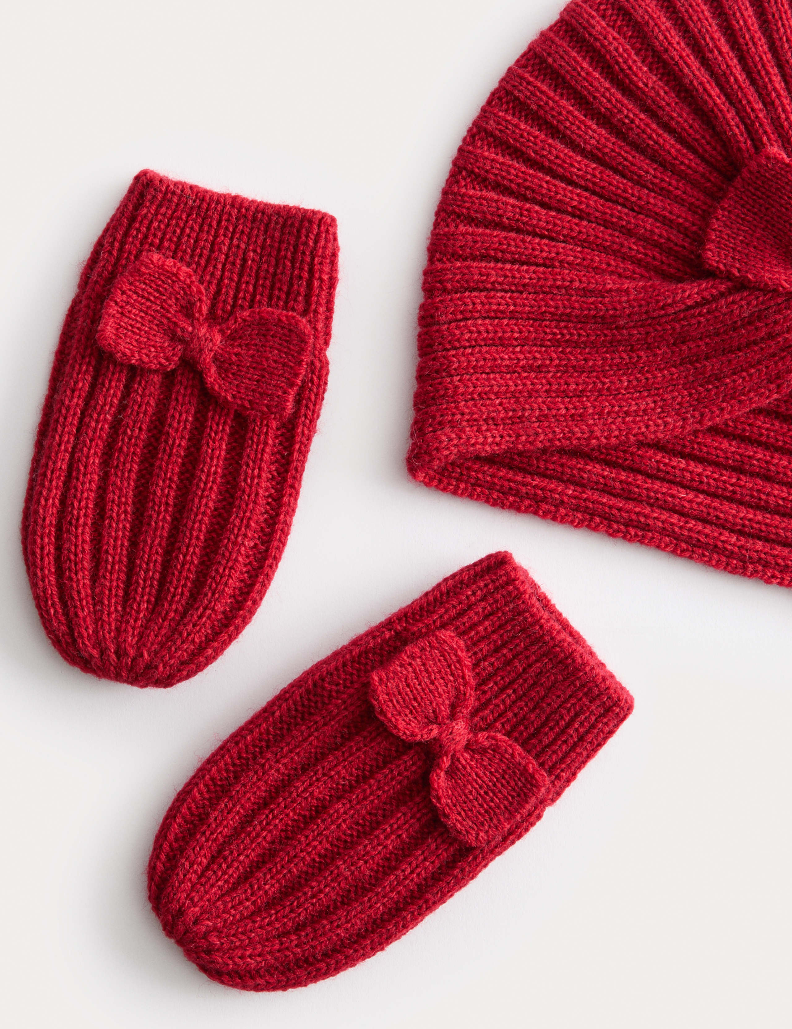 Baby Bow Turban Hat and Mitten Set (0-3 Yrs) 2 of 2