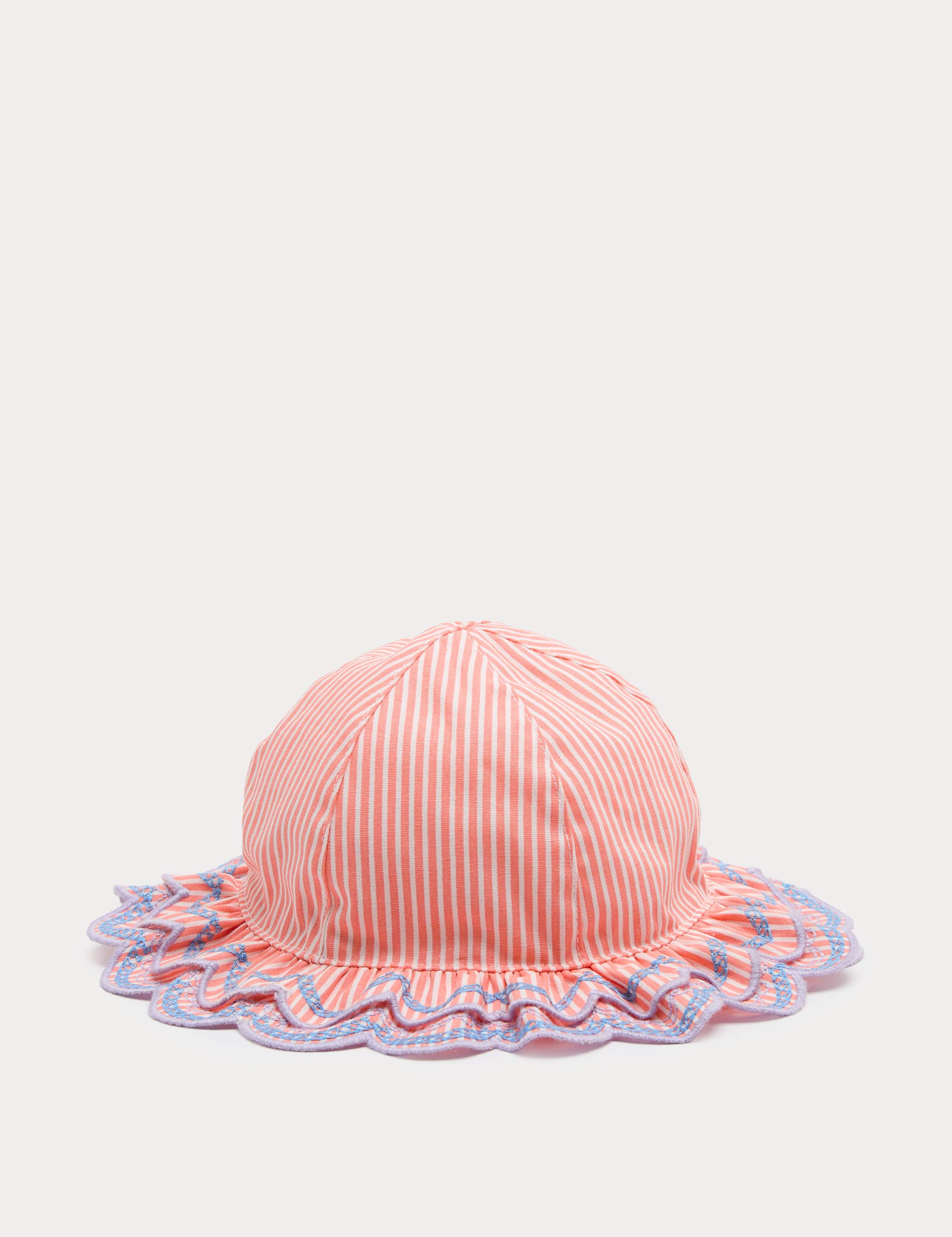 Striped Double Frill Bucket Hat (0-3 Yrs) 2 of 4