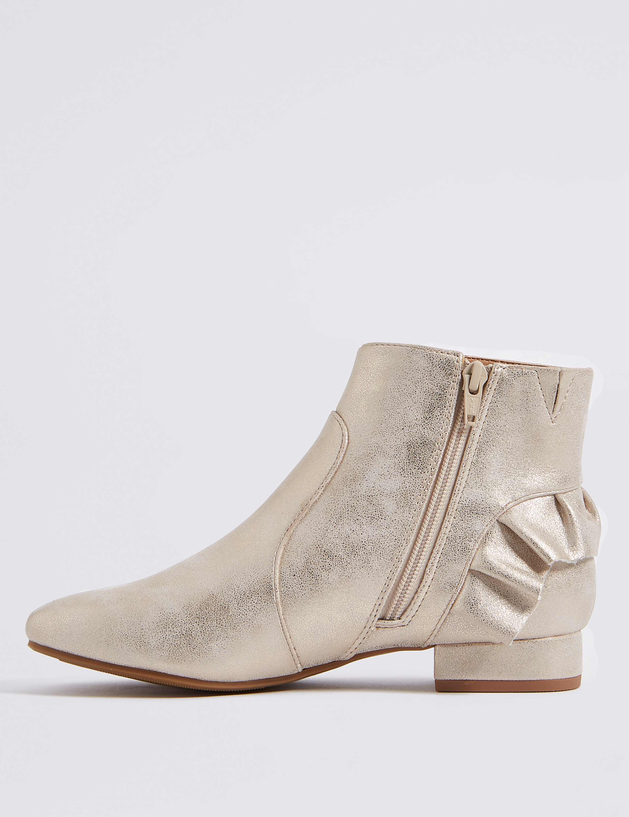Kids’ Frill Block Heel Ankle Boots (13 Small - 6 Large) 3 of 4