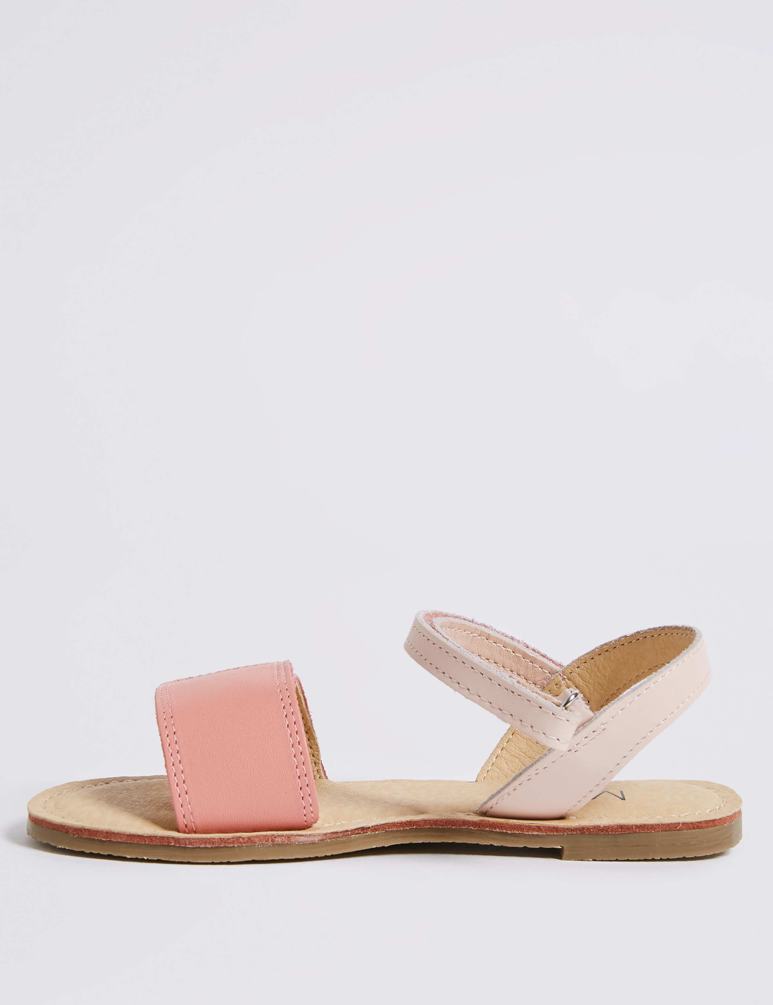 Kids’ Coated Leather Riptape Sandals (5 Small - 12 Small) 3 of 5