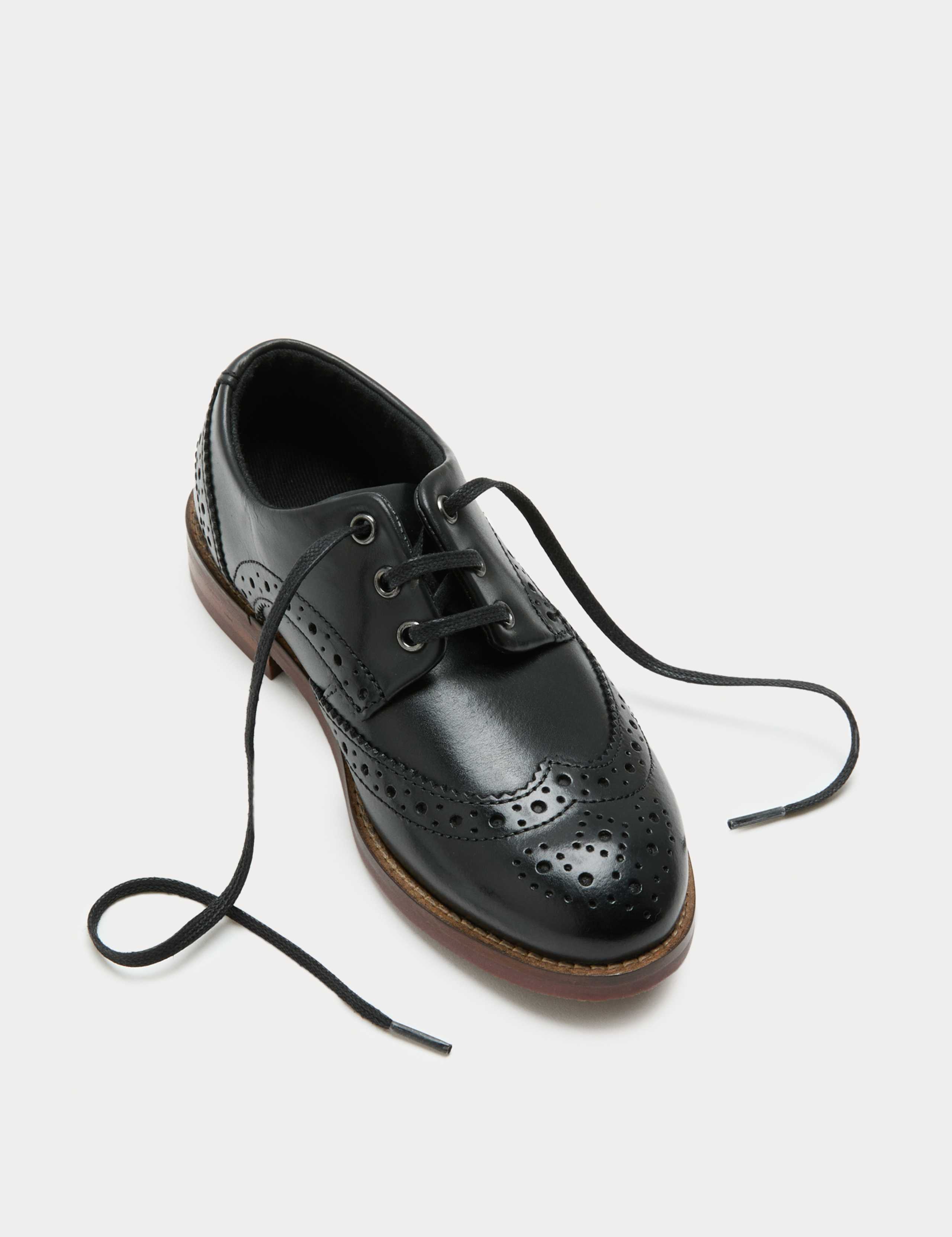 Kids' Leather Lace Up Brogues (8 Small - 7 Large) 2 of 4